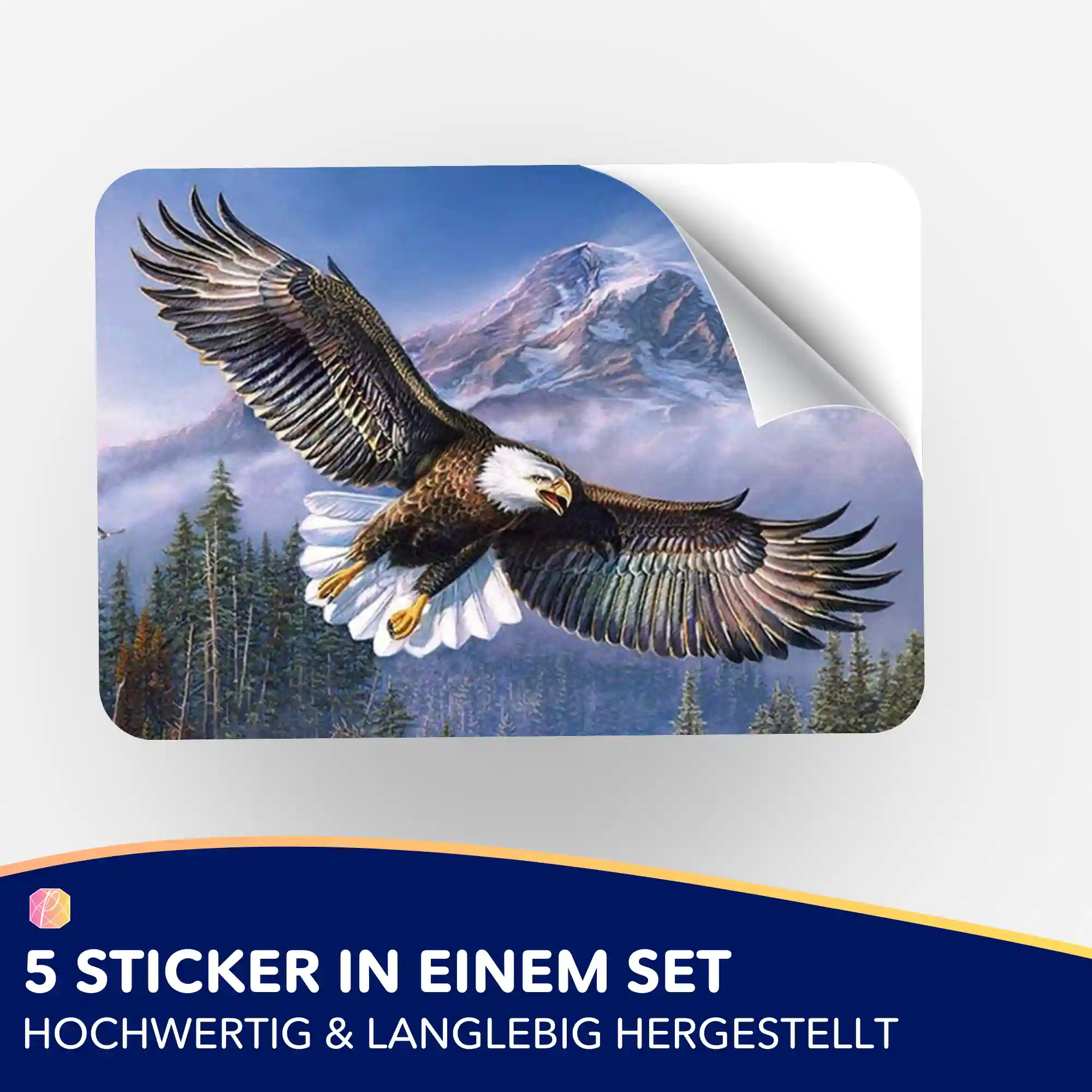 Aufkleber 5er-Set - Adler der Berge - Image 2