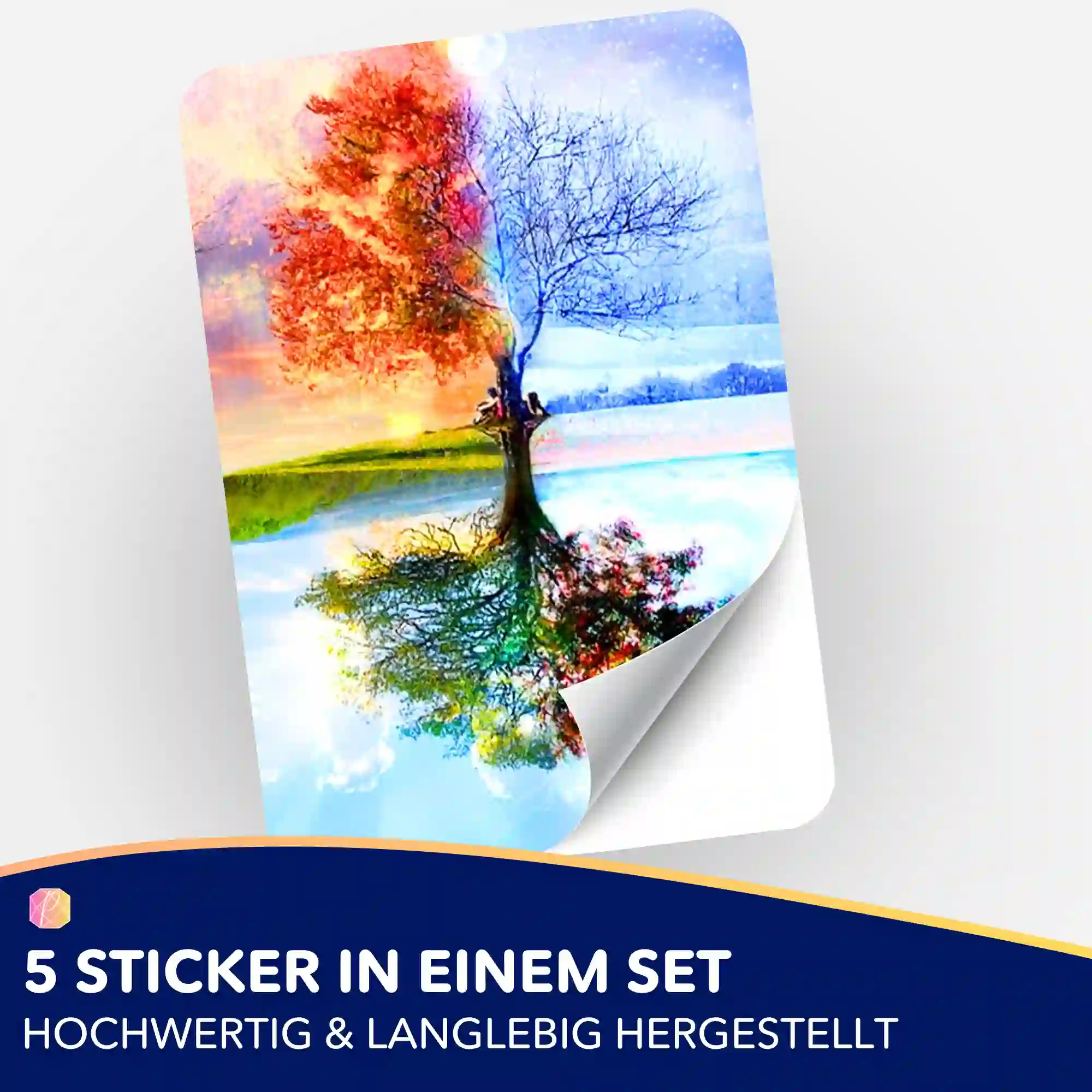 Aufkleber 5er-Set - Baum der 4 Jahreszeiten MINI - Image 2