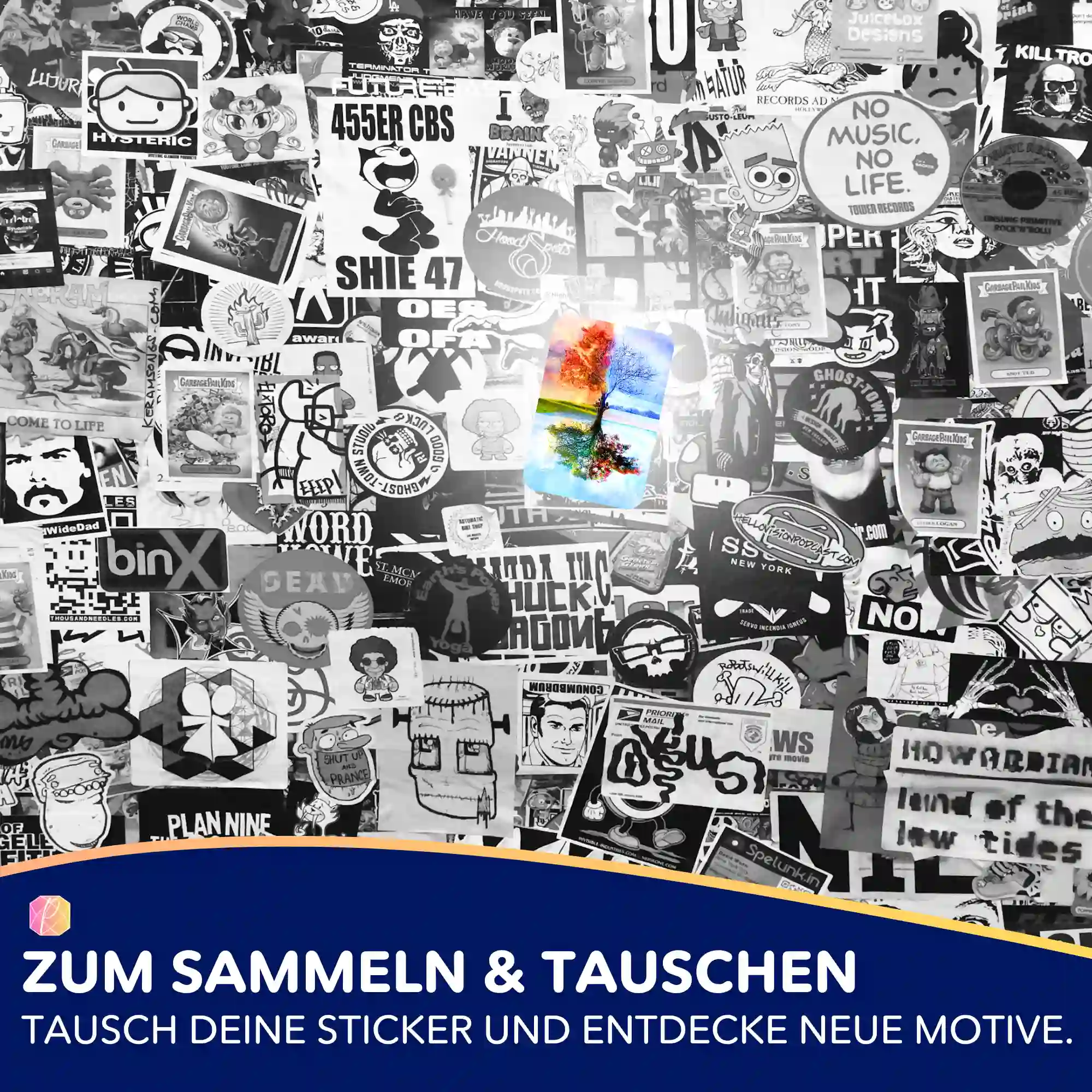 Aufkleber 5er-Set - Baum der 4 Jahreszeiten MINI - Image 5