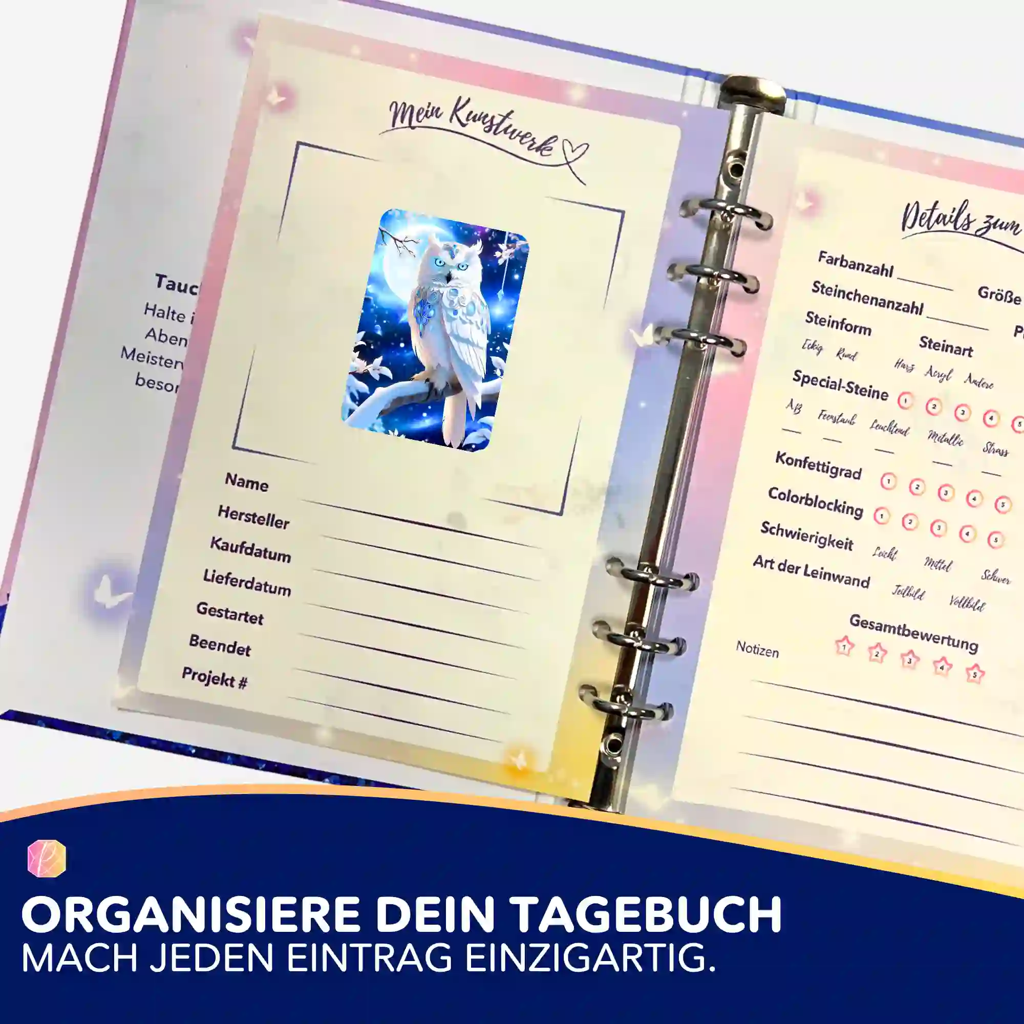 Aufkleber 5er-Set - Blue Eyes Owl - Image 3