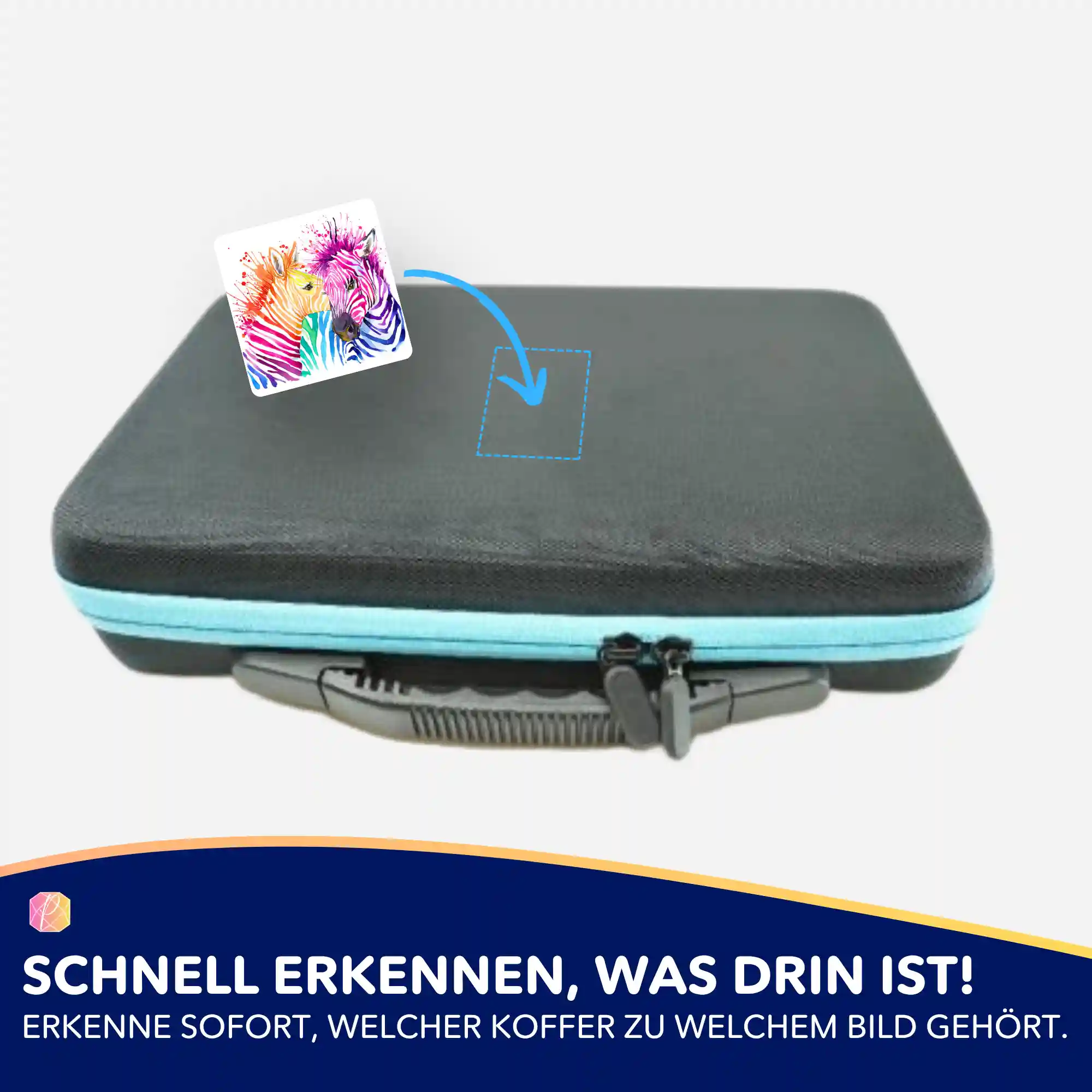 Aufkleber 5er-Set - Bunte Zebras - Image 4