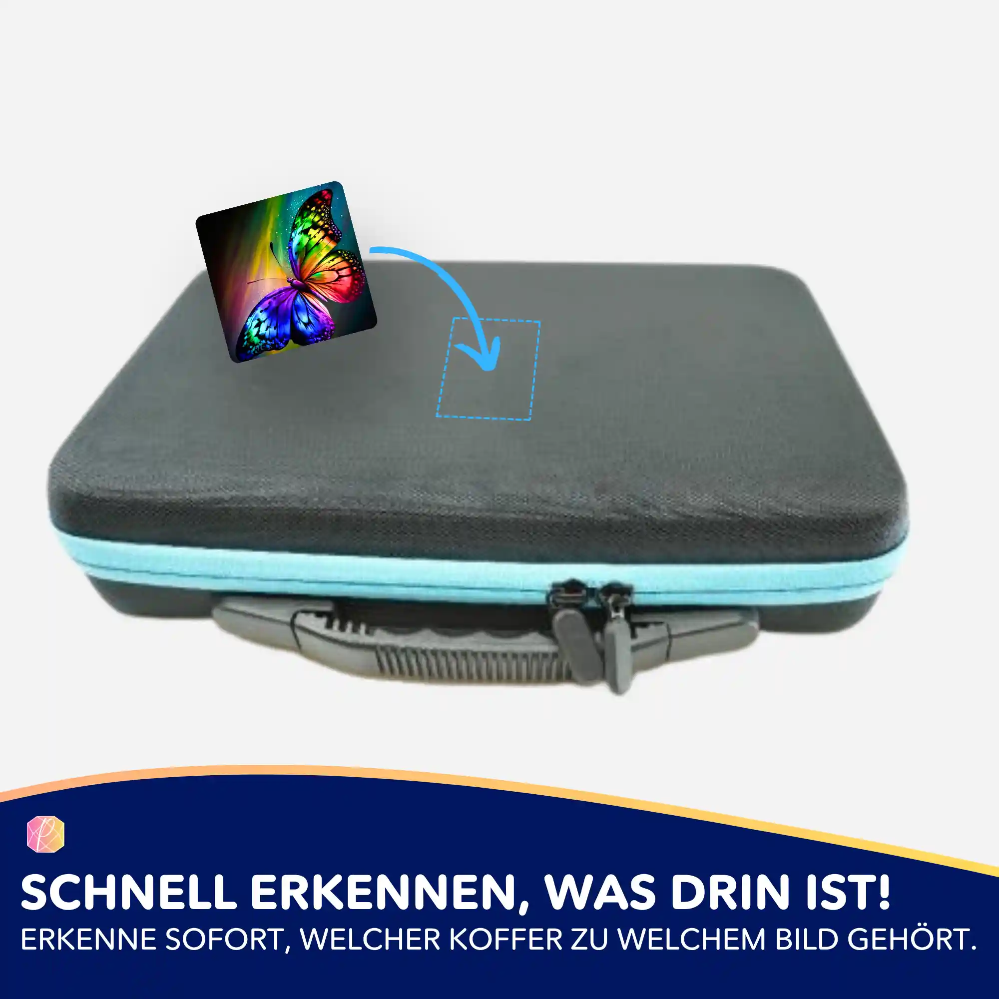 Aufkleber 5er-Set - Bunter Schmetterling - Image 4
