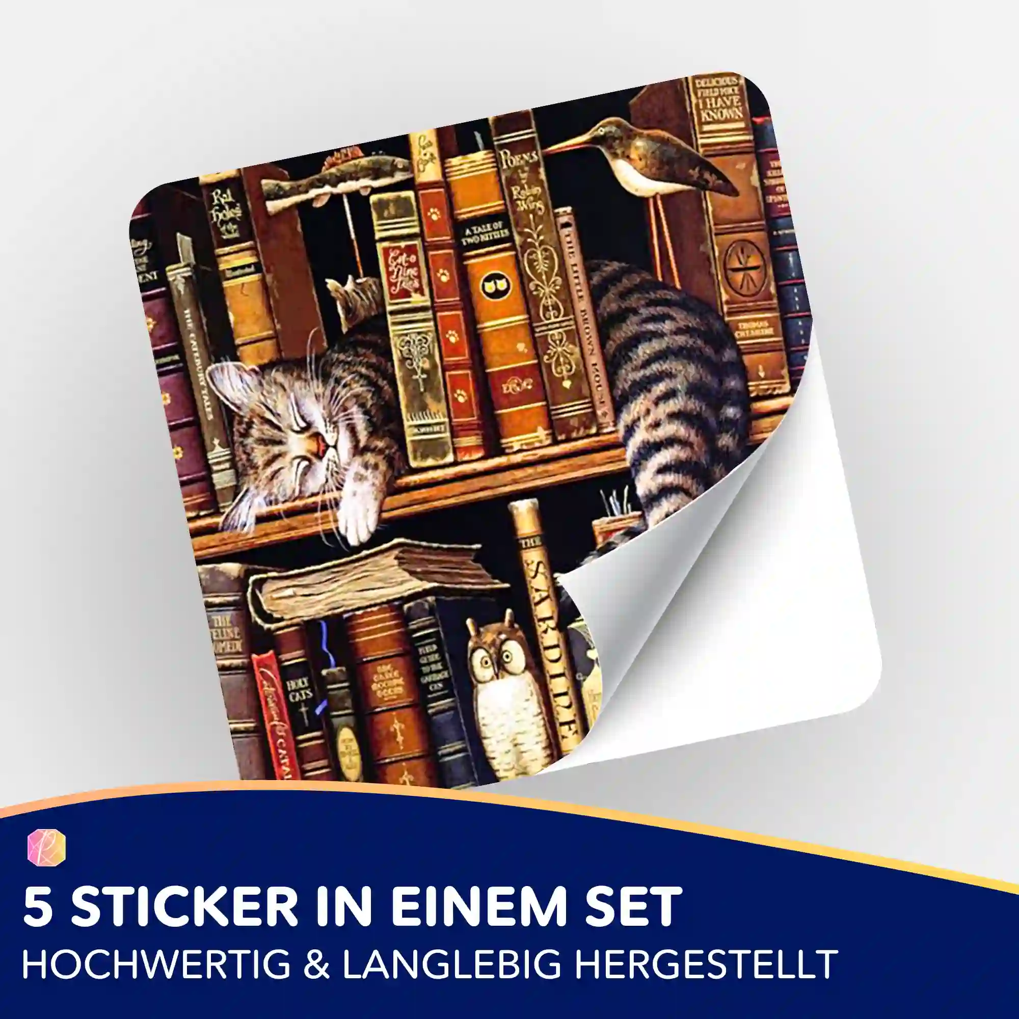 Aufkleber 5er-Set - Chillout Cat - Image 2