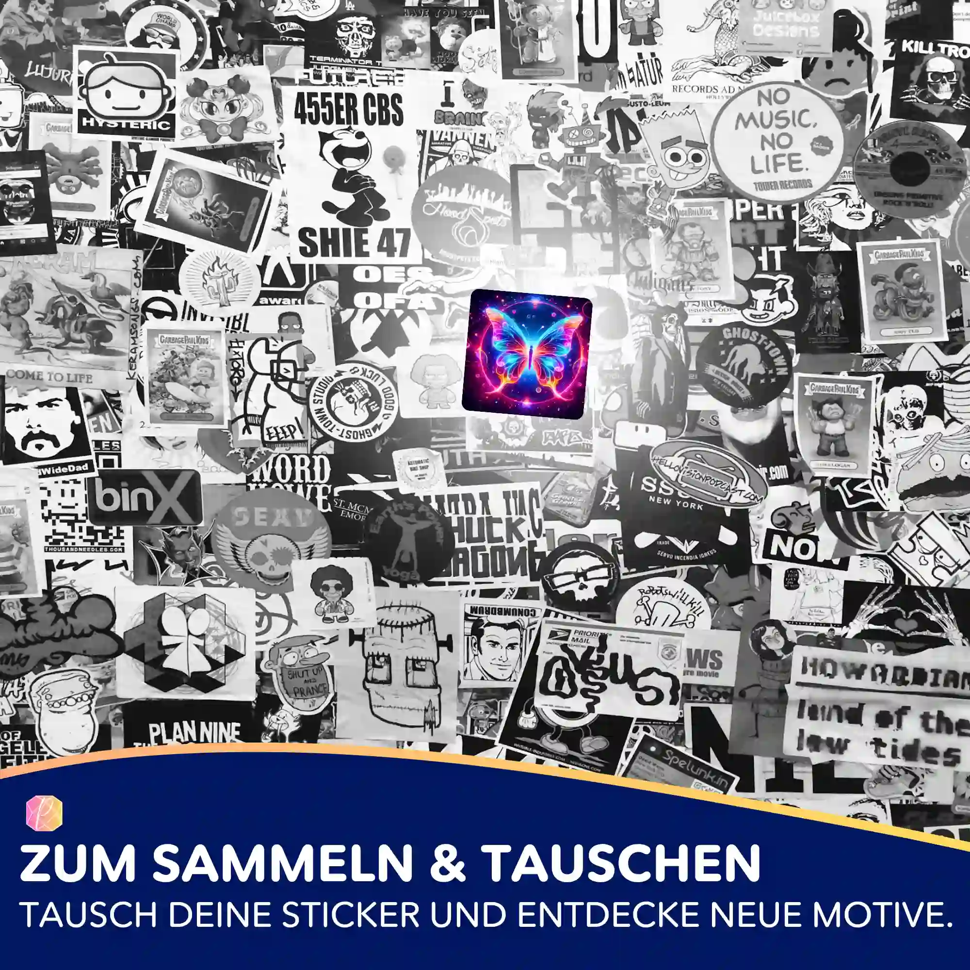 Aufkleber 5er-Set - Circle of Butterfly - Image 5