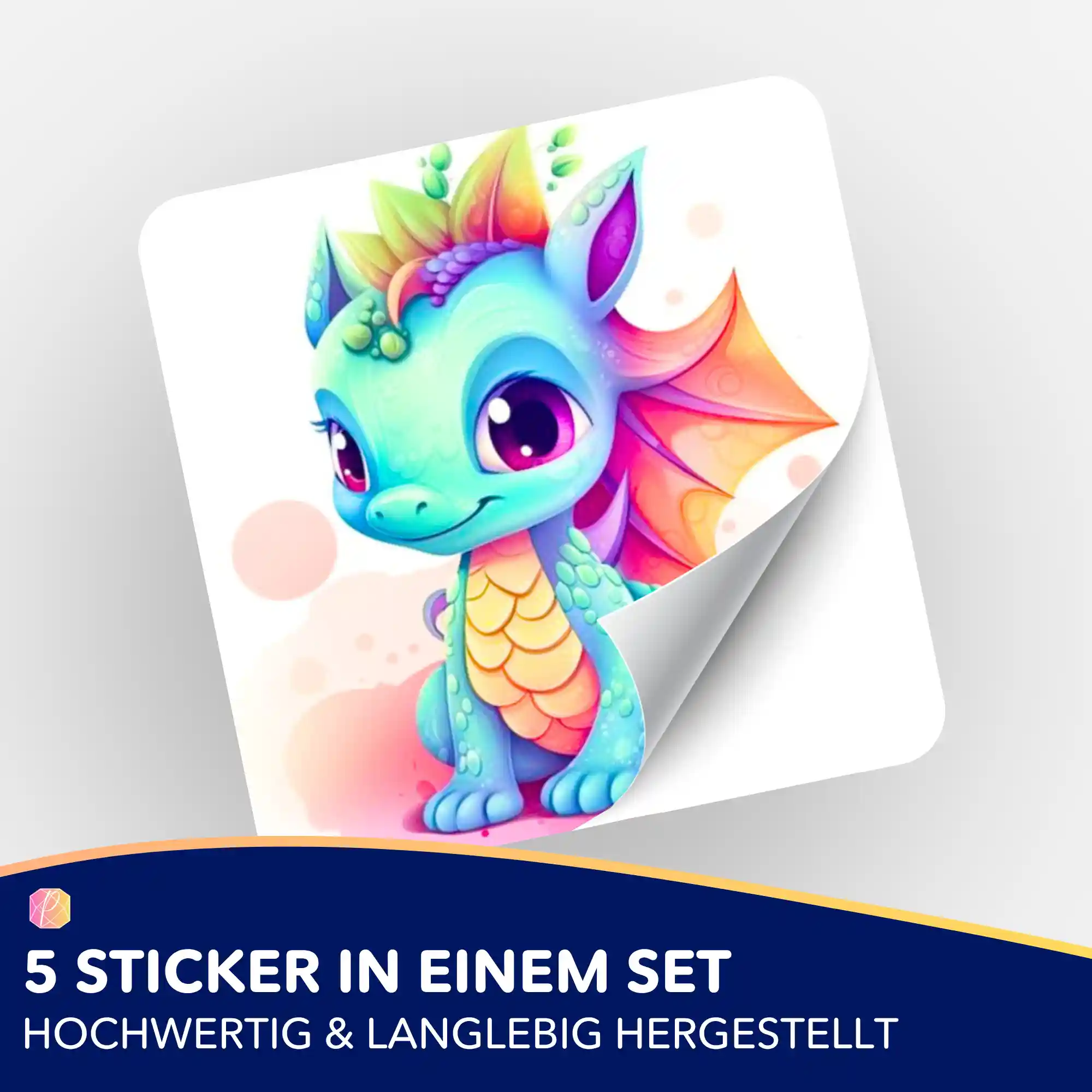 Aufkleber 5er-Set - Color Dragon - Image 2