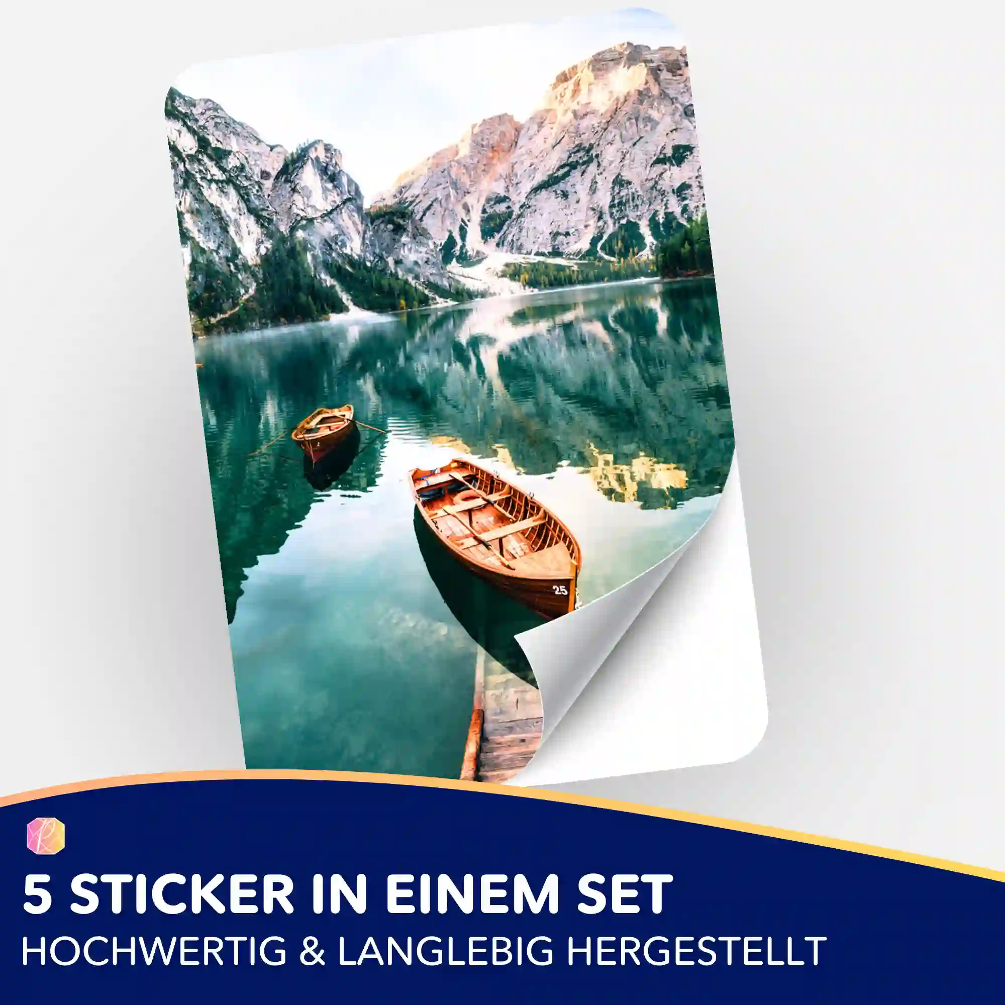 Aufkleber 5er-Set - Das Boot am See - Image 2