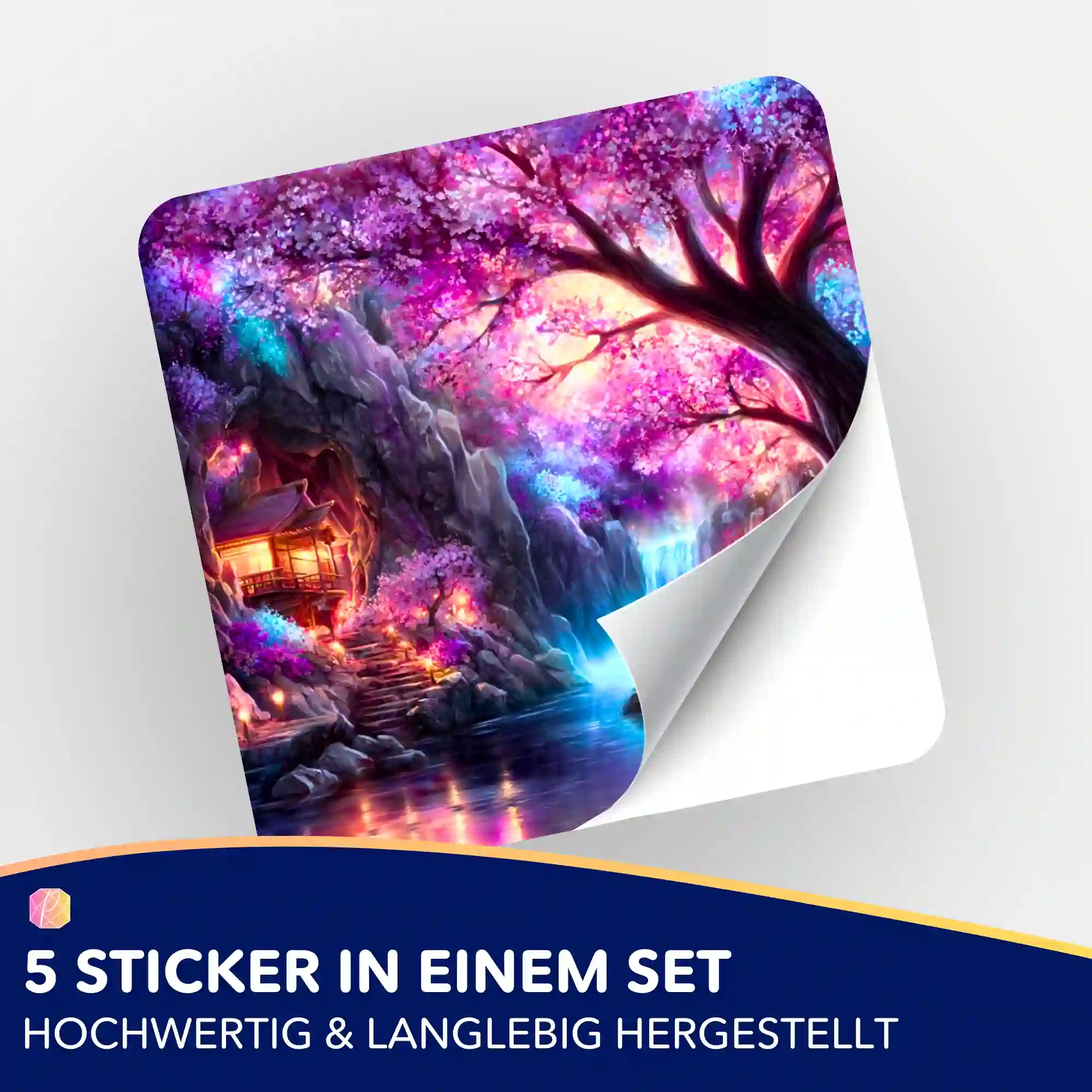 Aufkleber 5er-Set - Das Licht der Sakura "Limited Edition" - Image 2