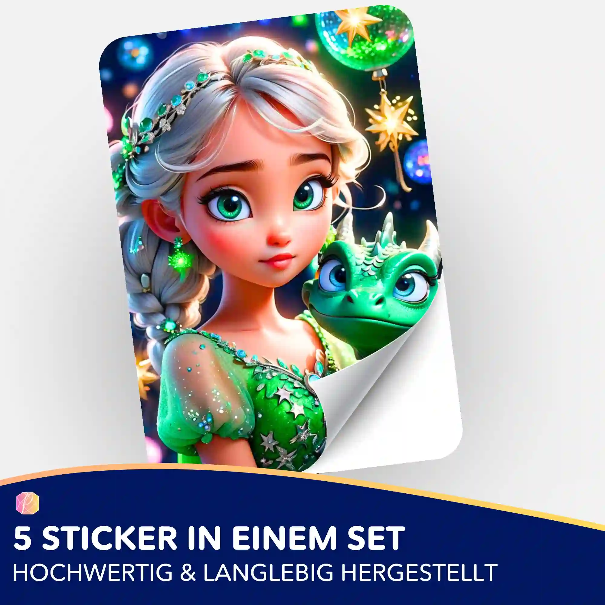 Aufkleber 5er-Set - Dragon Girl - Image 2