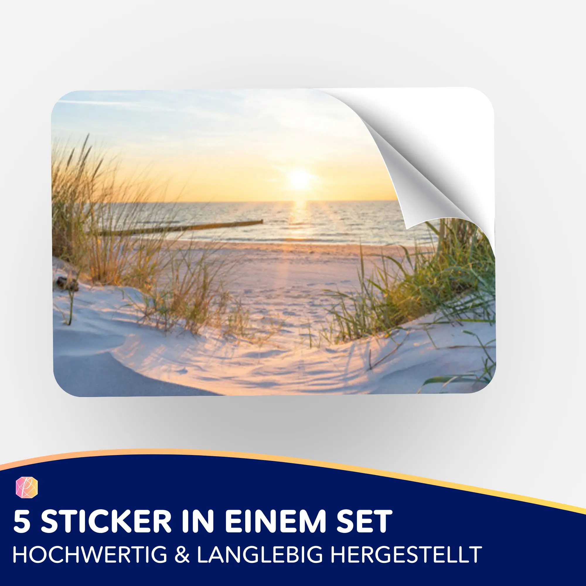 Aufkleber 5er-Set - Entspannung im Sonnenuntergang - Image 2
