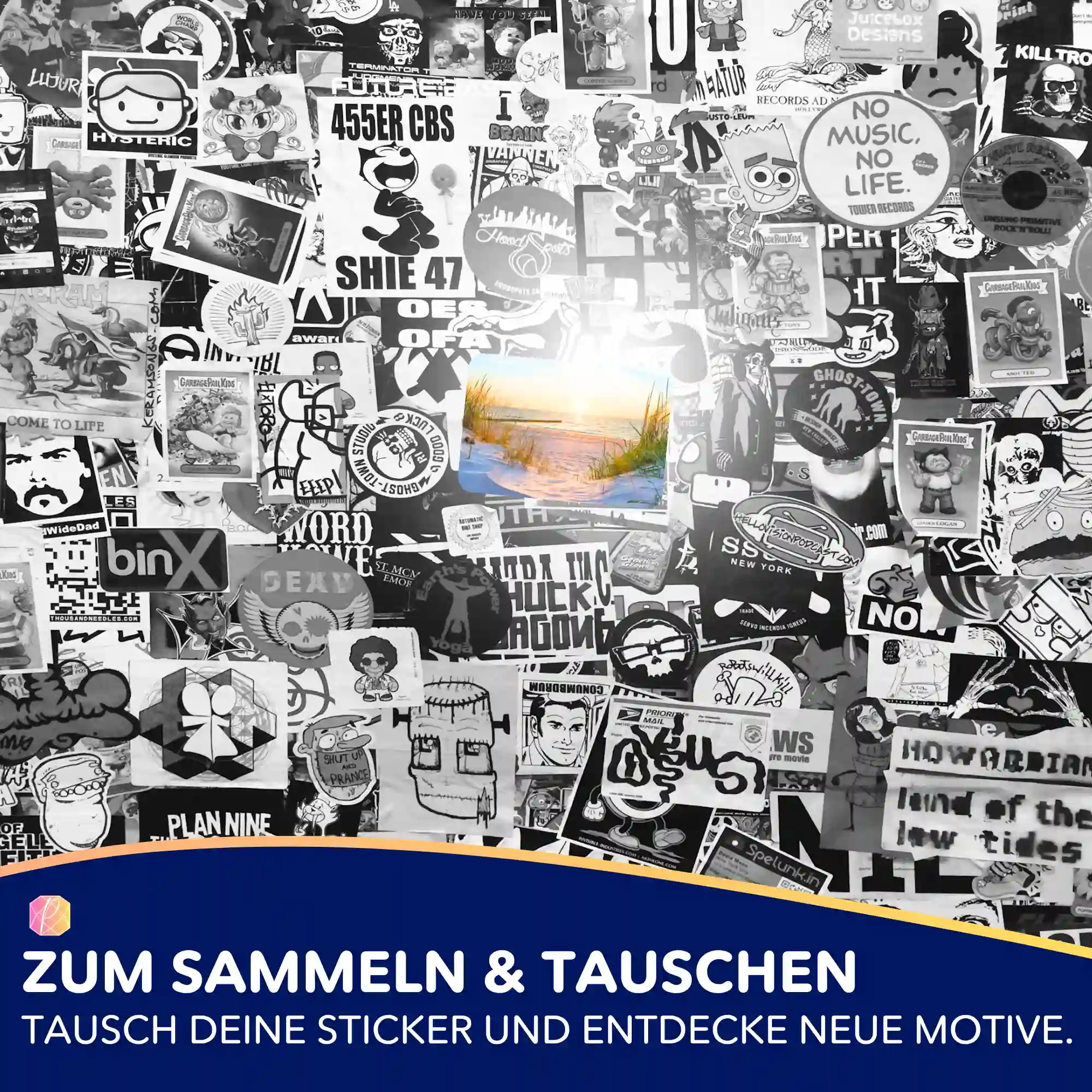 Aufkleber 5er-Set - Entspannung im Sonnenuntergang - Image 5