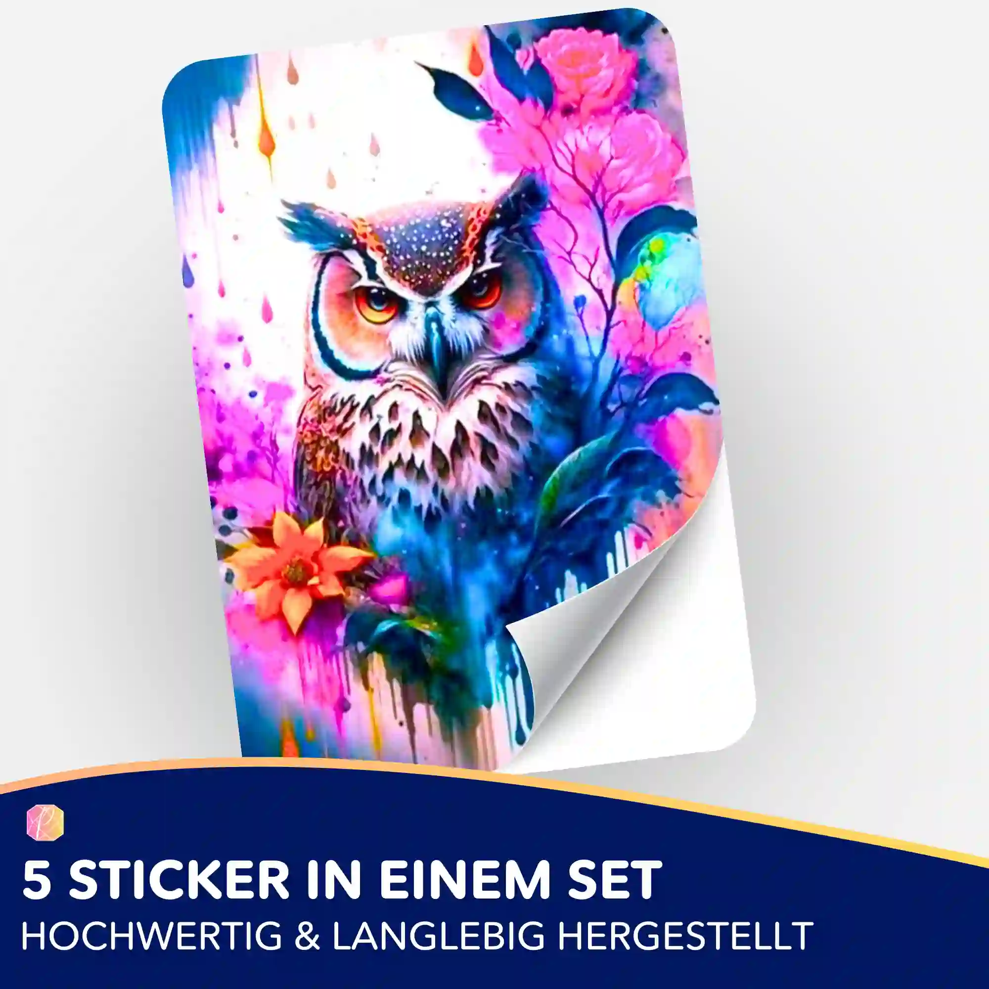 Aufkleber 5er-Set - Eulenkunst - Image 2