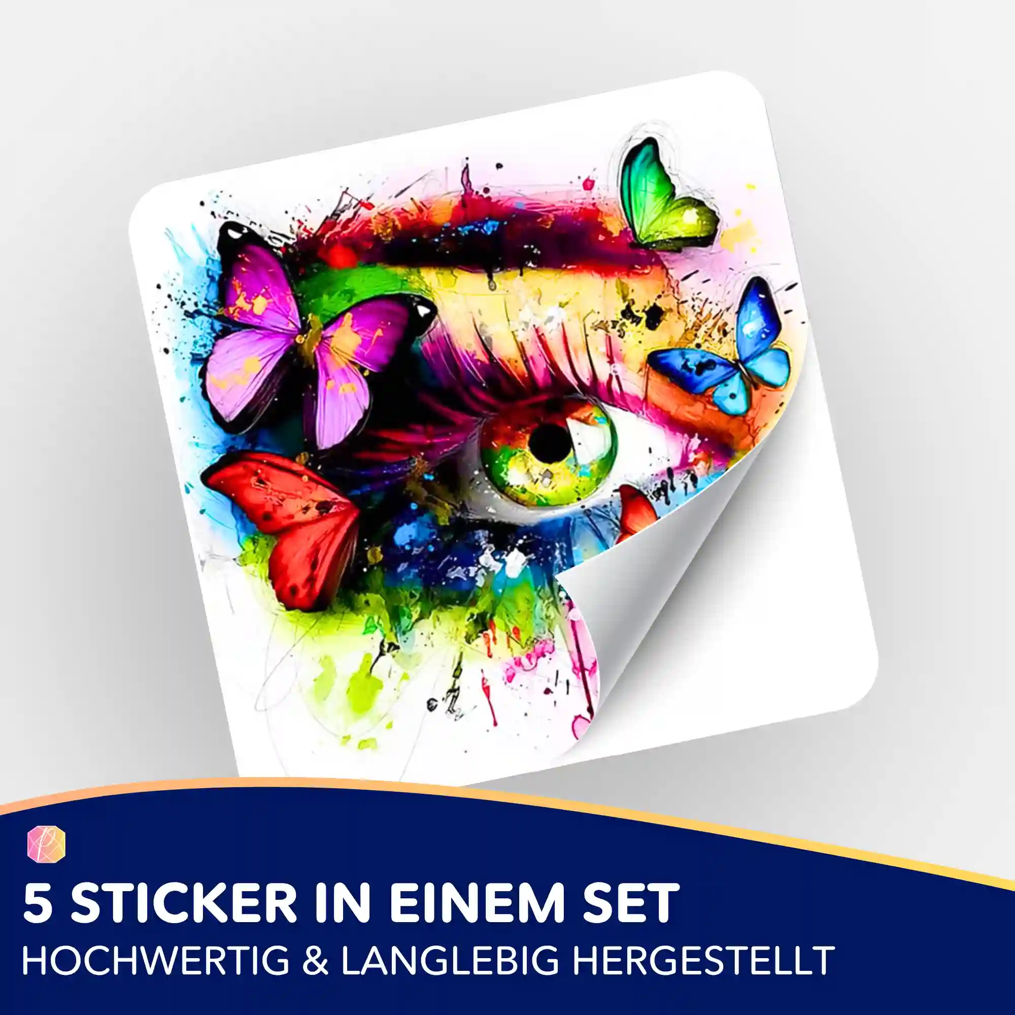 Aufkleber 5er-Set - Eye of Butterflies - Image 2