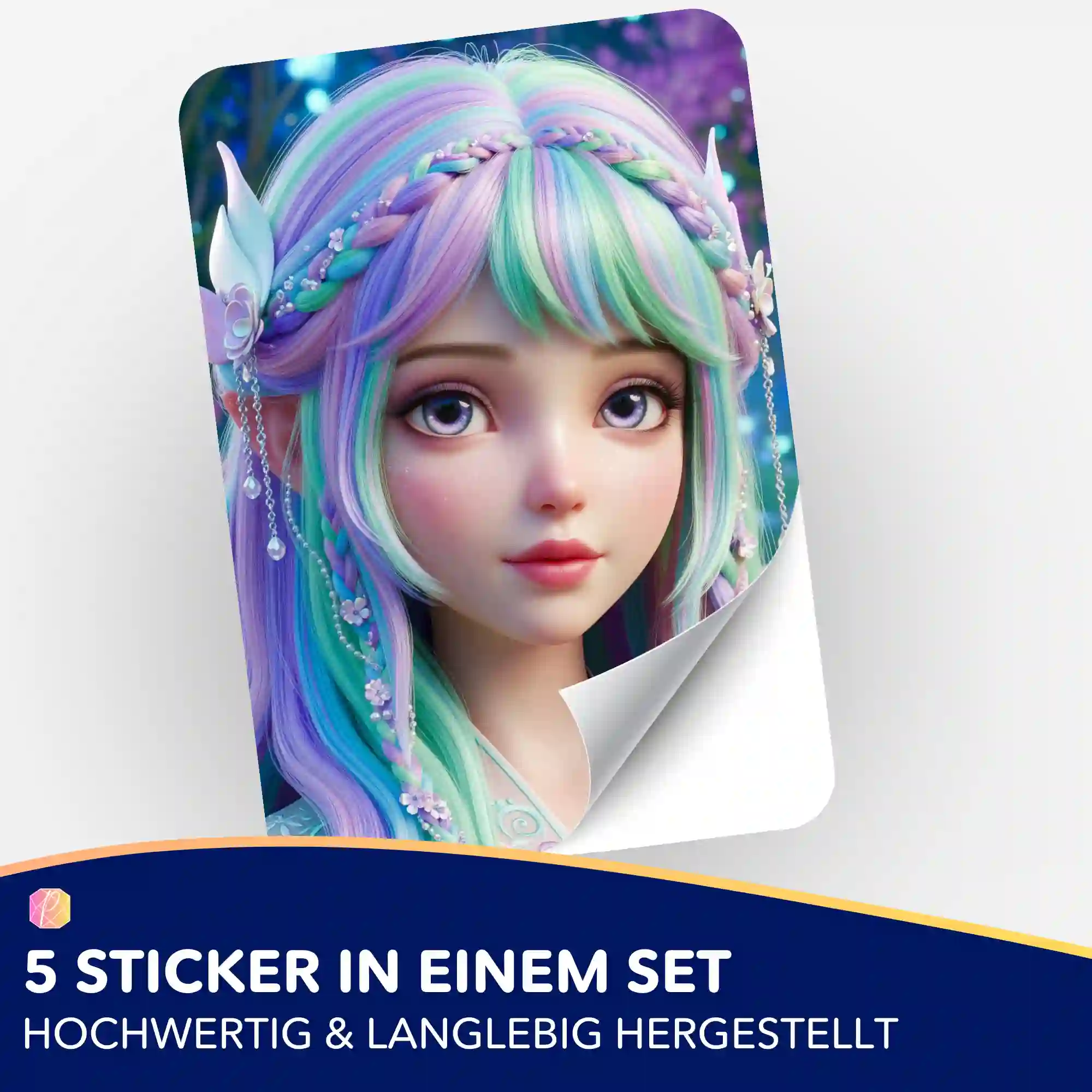 Aufkleber 5er-Set - Feenprinzessin Elara - Image 2
