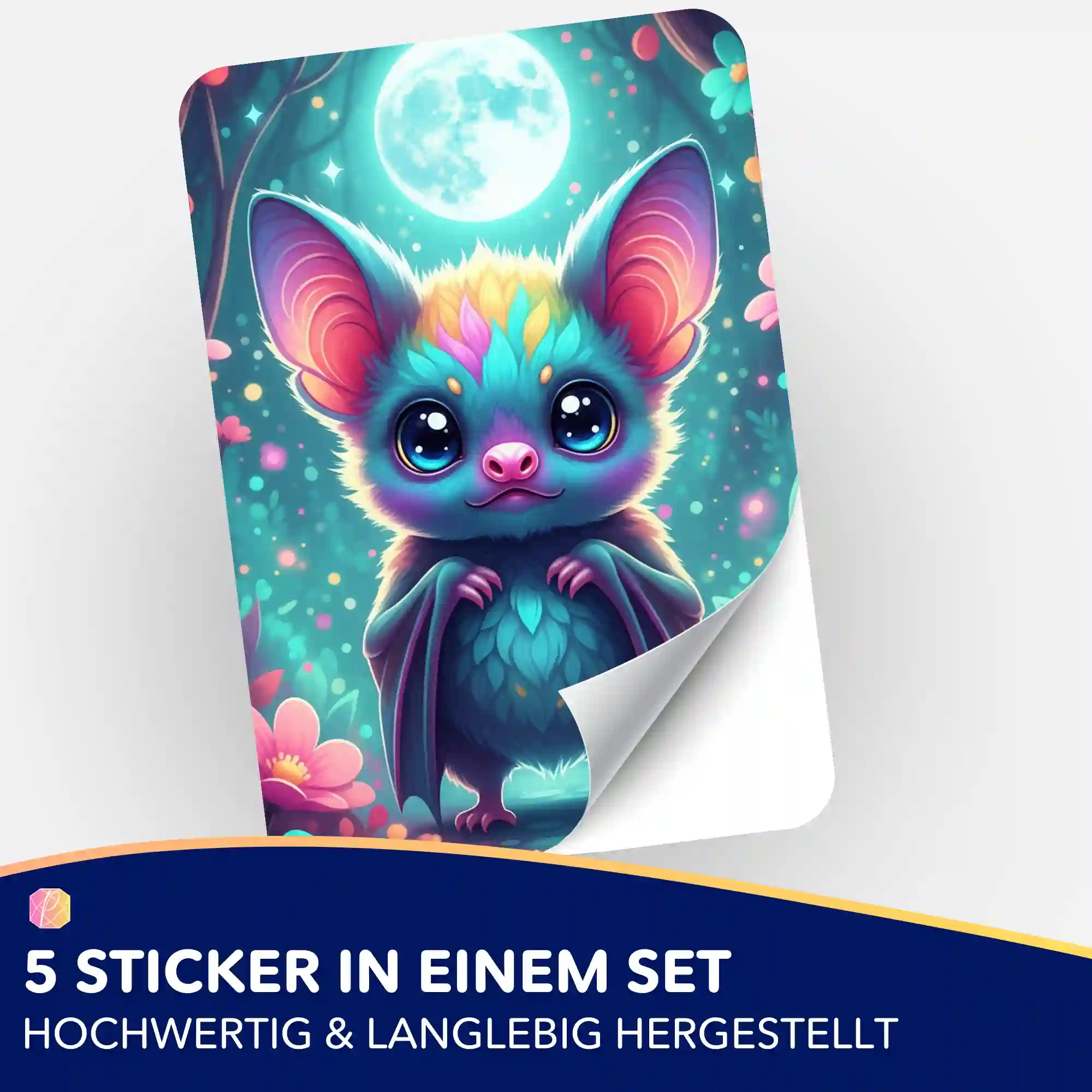 Aufkleber 5er-Set - Freddy Fledermaus - Image 2