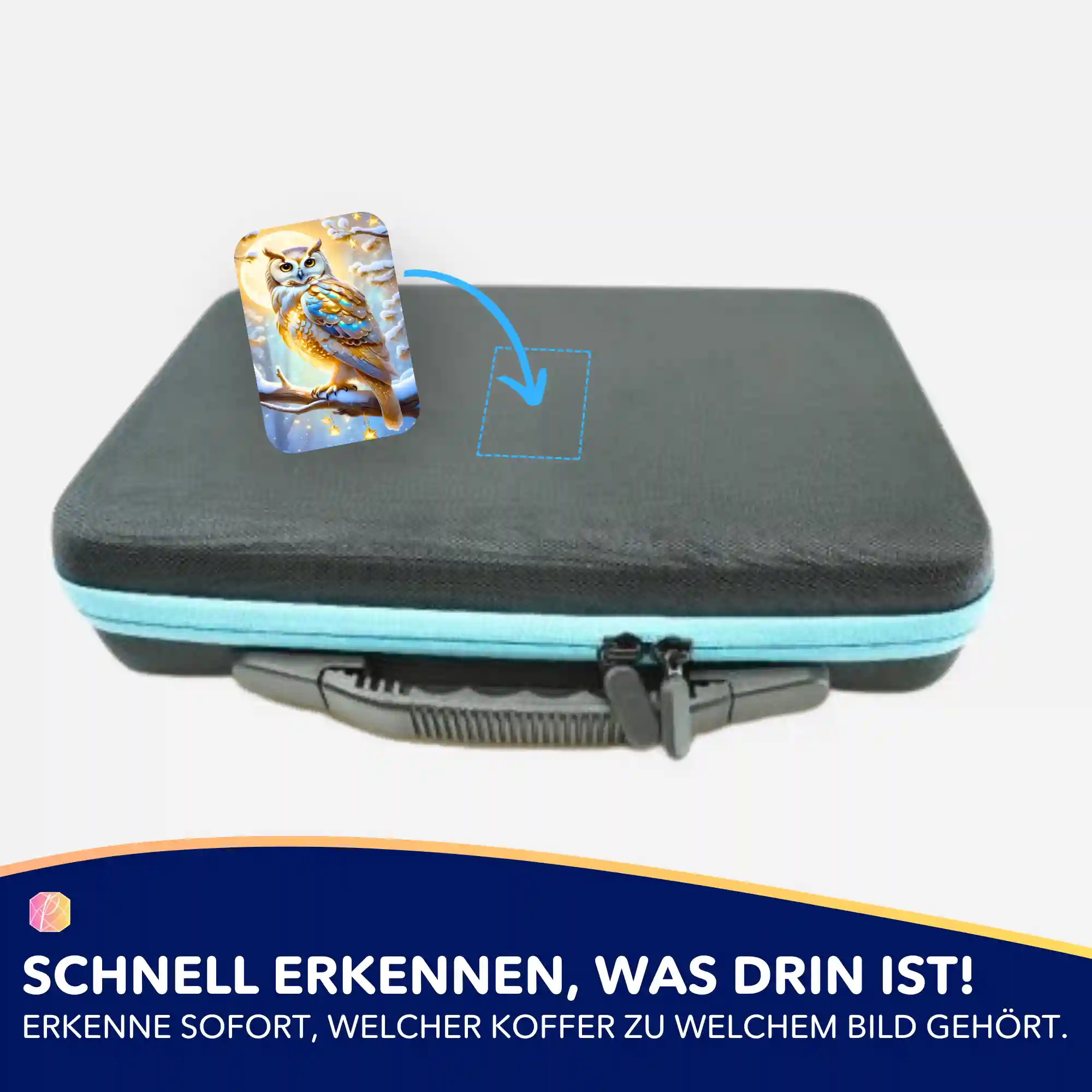 Aufkleber 5er-Set - Goldene Schneeeule - Image 4
