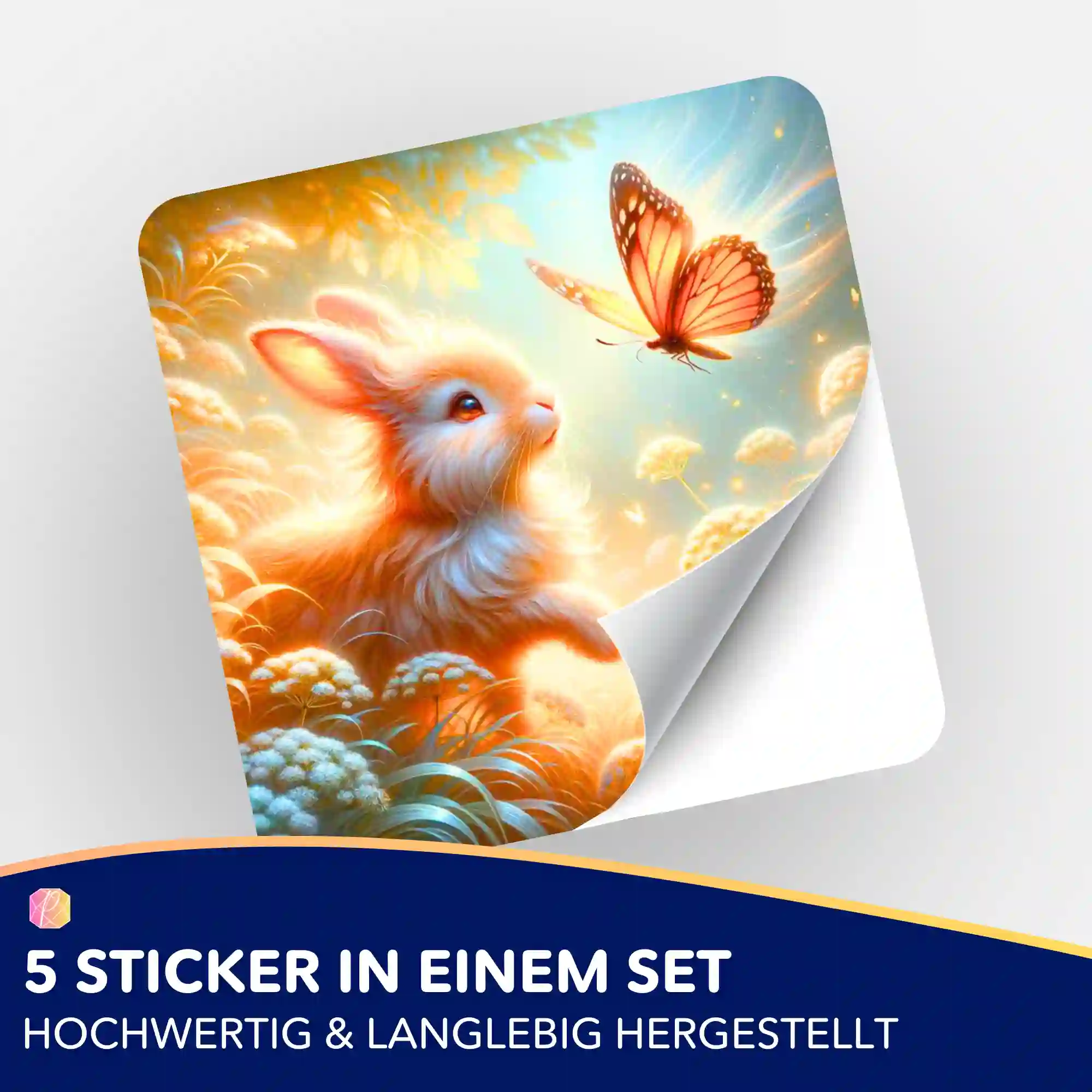 Aufkleber 5er-Set - Häschenfreunde - Image 2