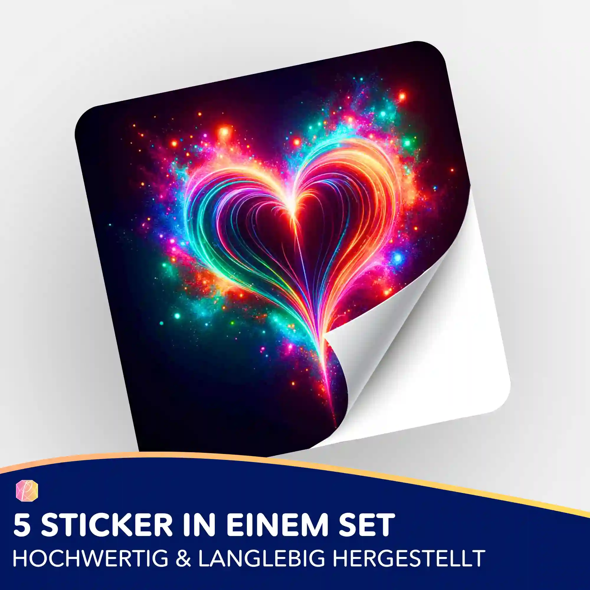 Aufkleber 5er-Set - Herzflimmern - Image 2