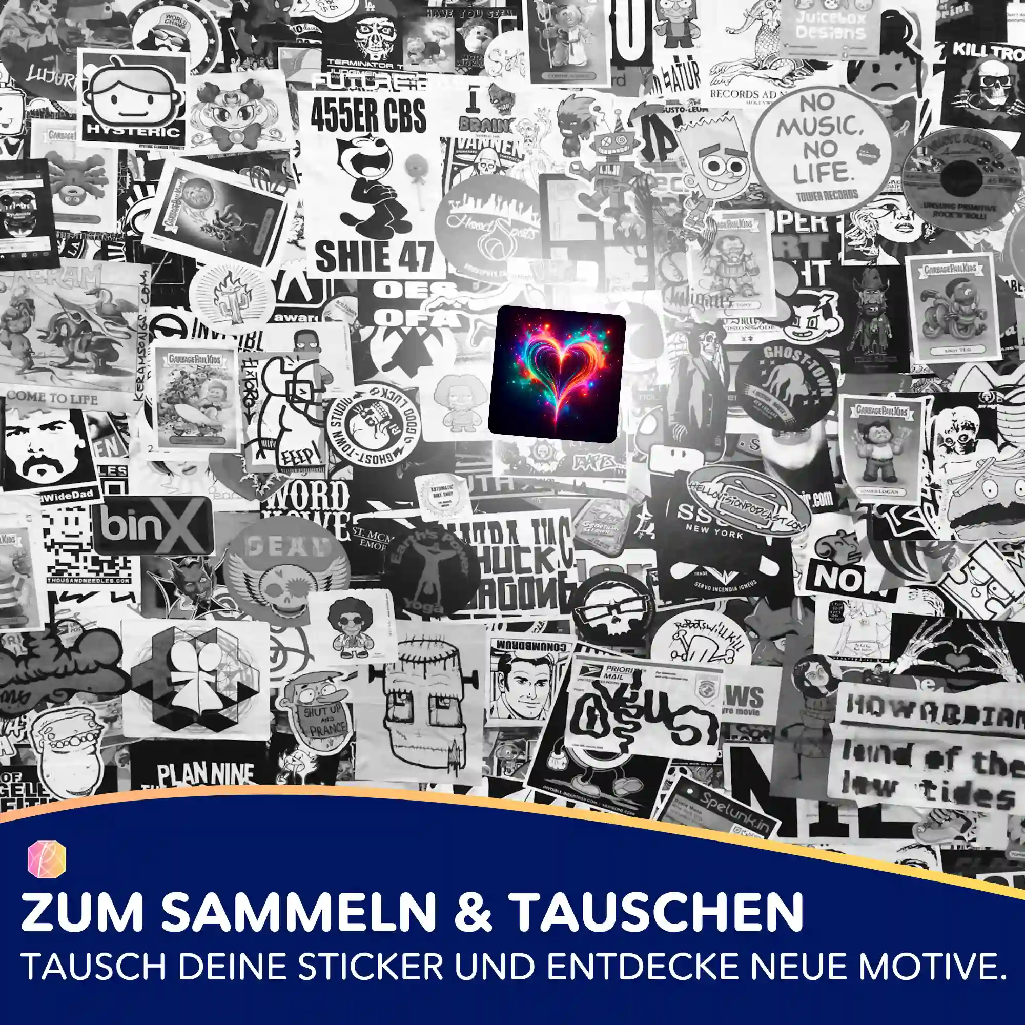 Aufkleber 5er-Set - Herzflimmern - Image 5