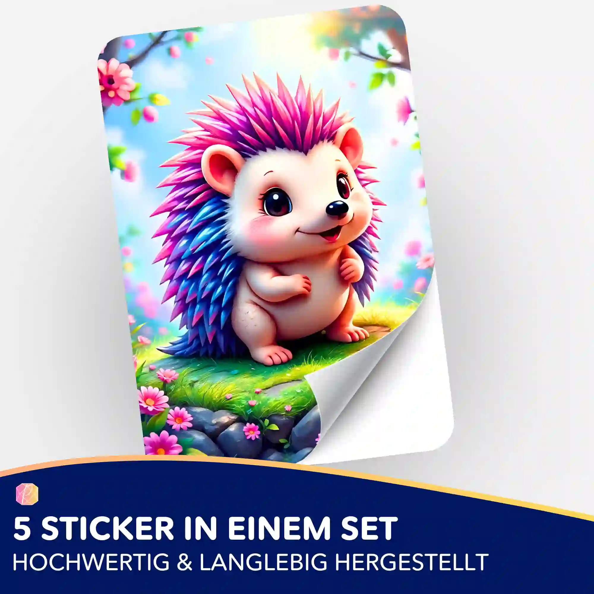 Aufkleber 5er-Set - Igel Ilay - Image 2
