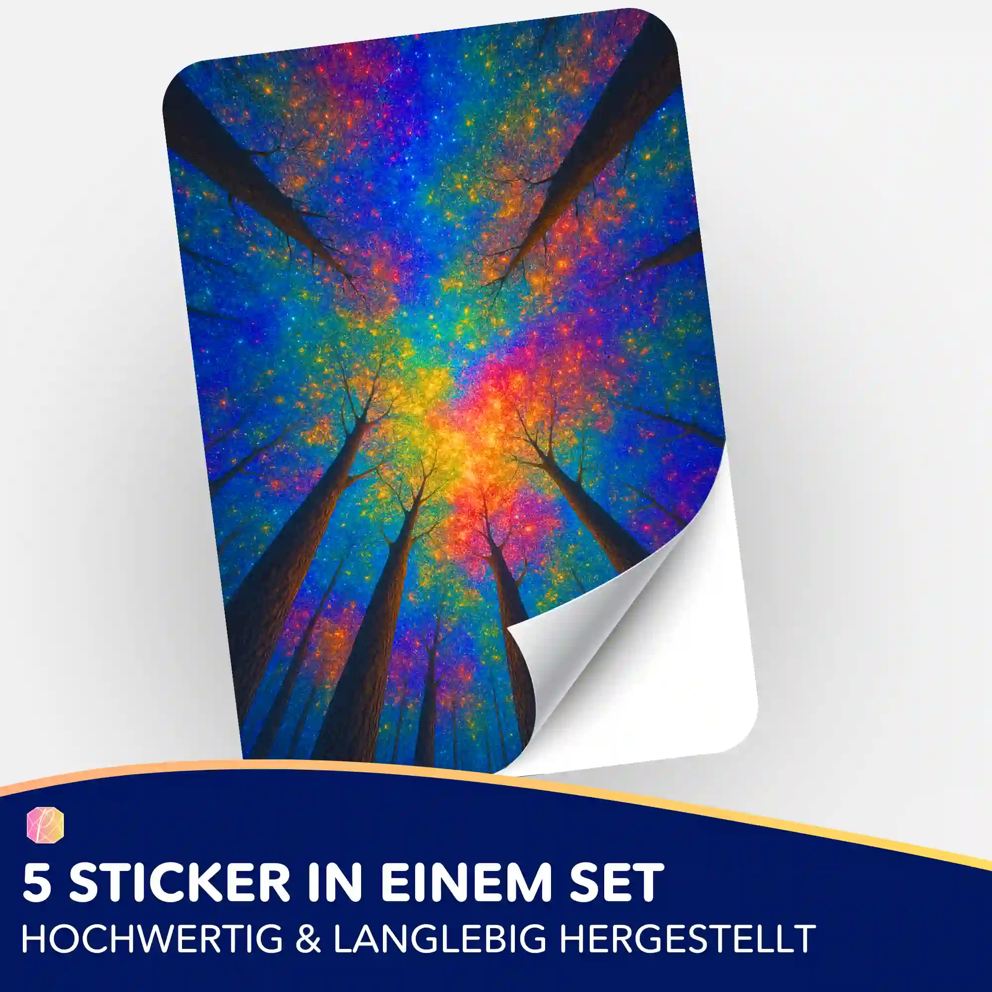Aufkleber 5er-Set - Jennifer Special - Regenbogenwald - Image 2