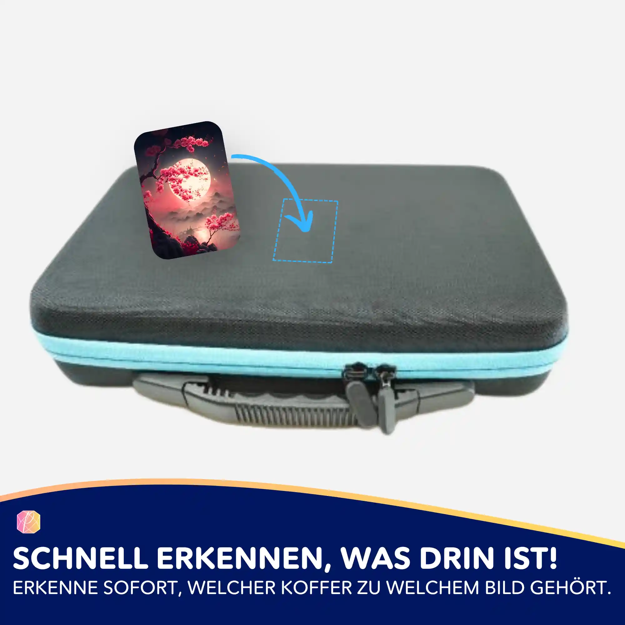 Aufkleber 5er-Set - Kirschblüten im Mondschein - Image 4