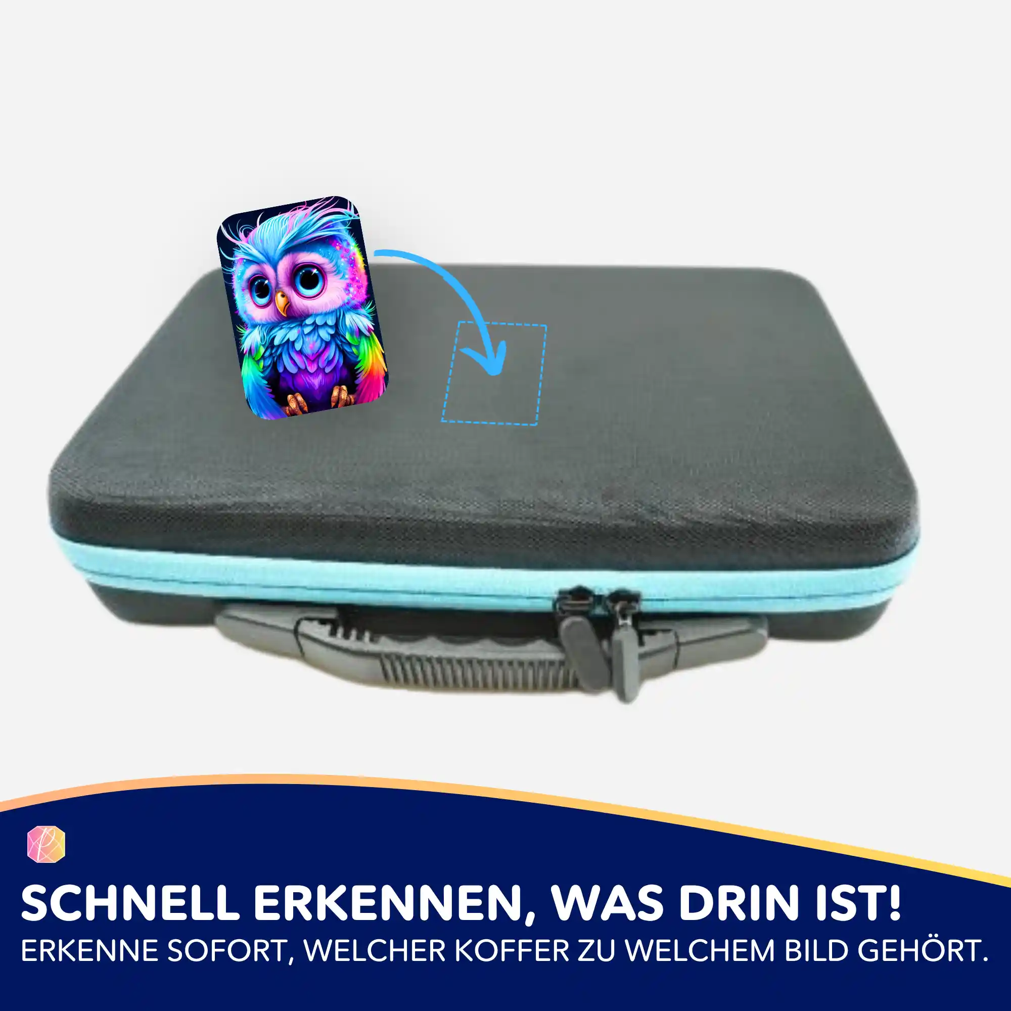 Aufkleber 5er-Set - Kleine bunte Eule im Rausch der Farben - Image 4