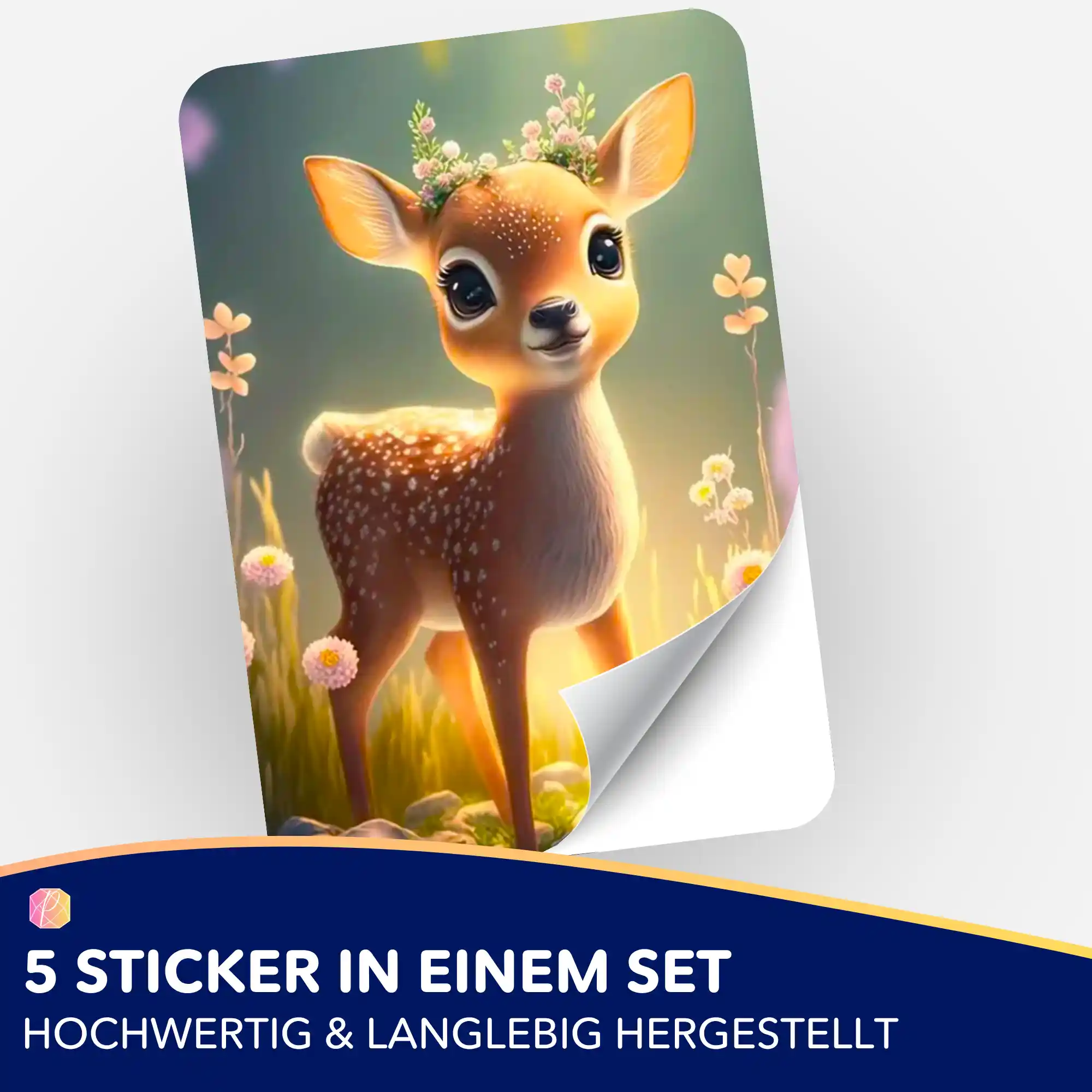 Aufkleber 5er-Set - Kleines Rehkitz Anabell "Limited Edition" - Image 2