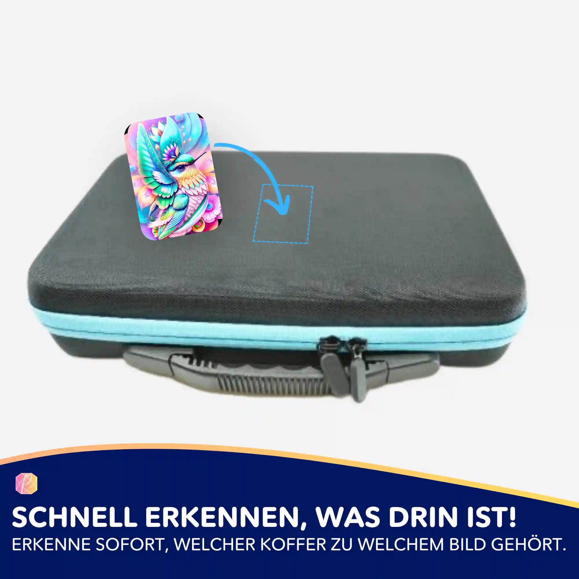 Aufkleber 5er-Set - Kolibri im Blütenkelch - Image 4