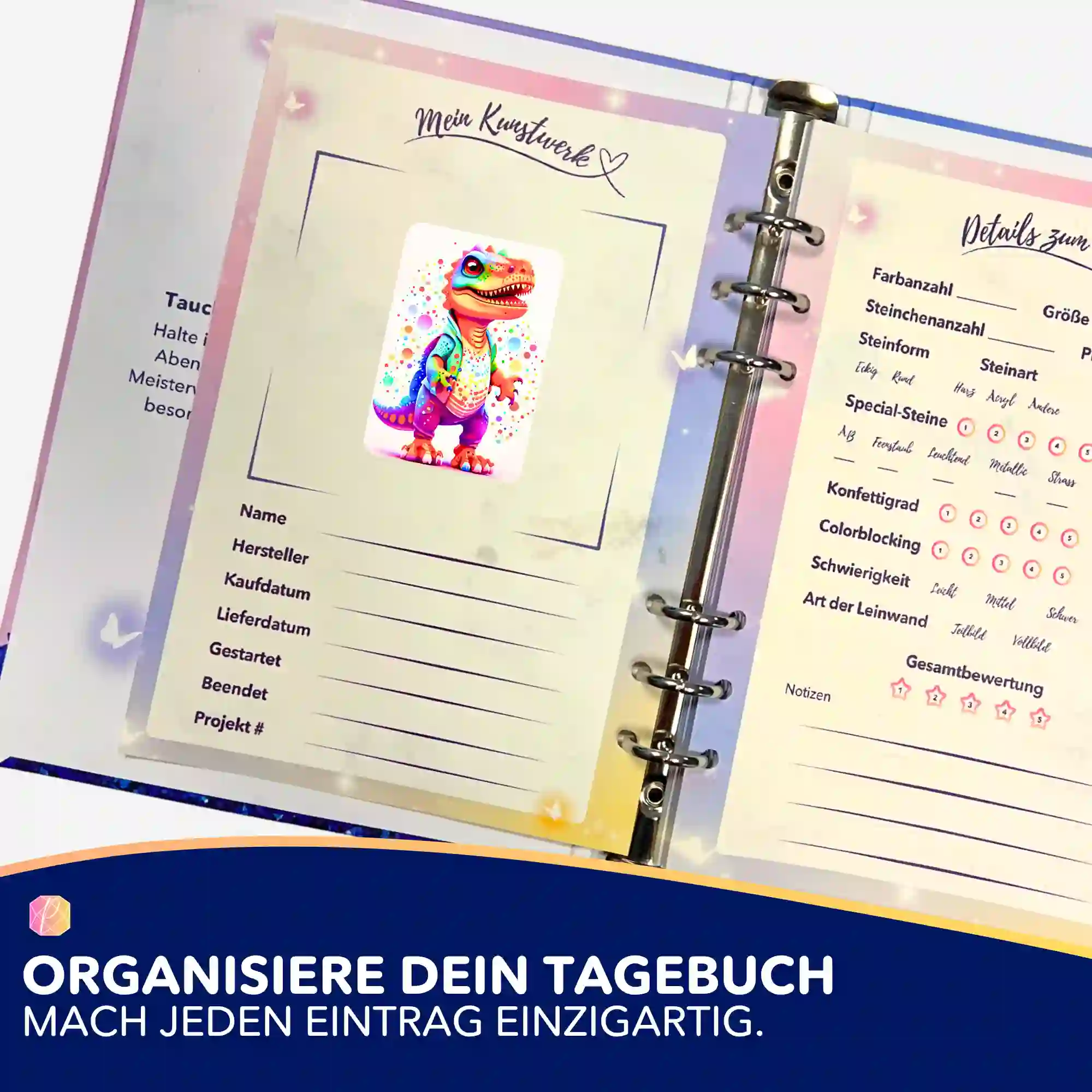 Aufkleber 5er-Set - Kunterbunter Dinosaurier - Image 3