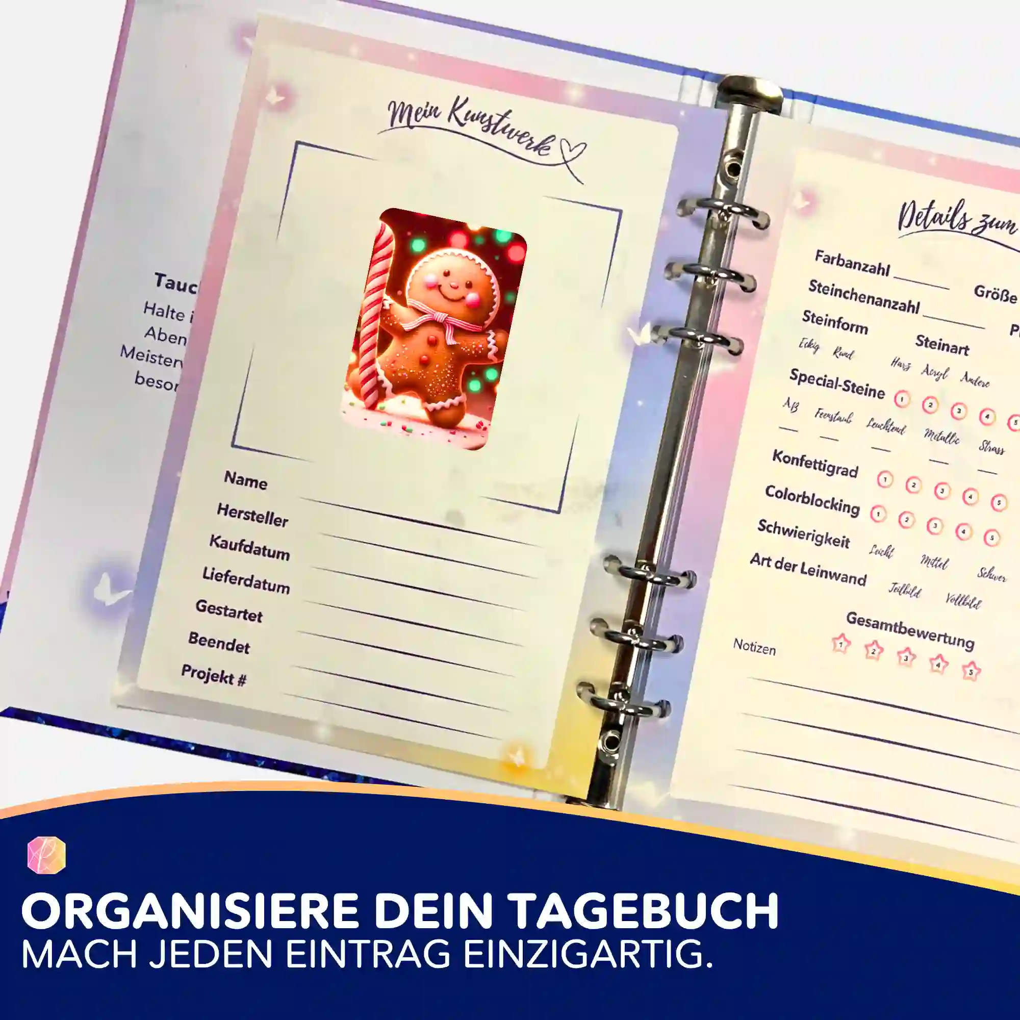 Aufkleber 5er-Set - Lebkuchenmännchen - Image 3