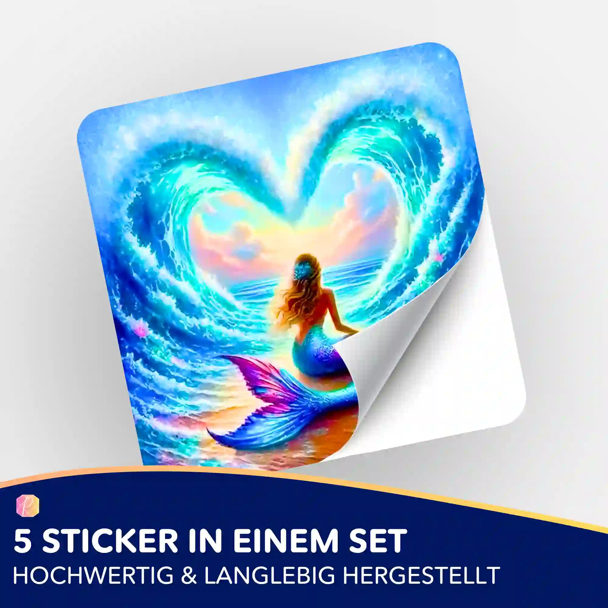 Aufkleber 5er-Set - Liebe der Meerjungfrau - Image 2