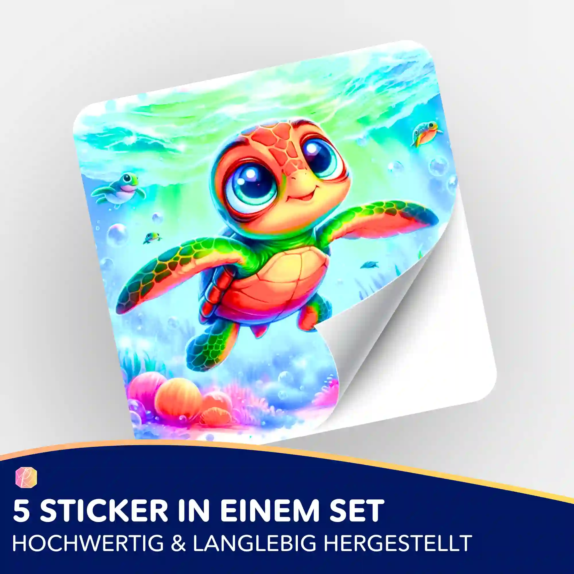 Aufkleber 5er-Set - Lotta, die kleine Meeresschildkröte - Image 2