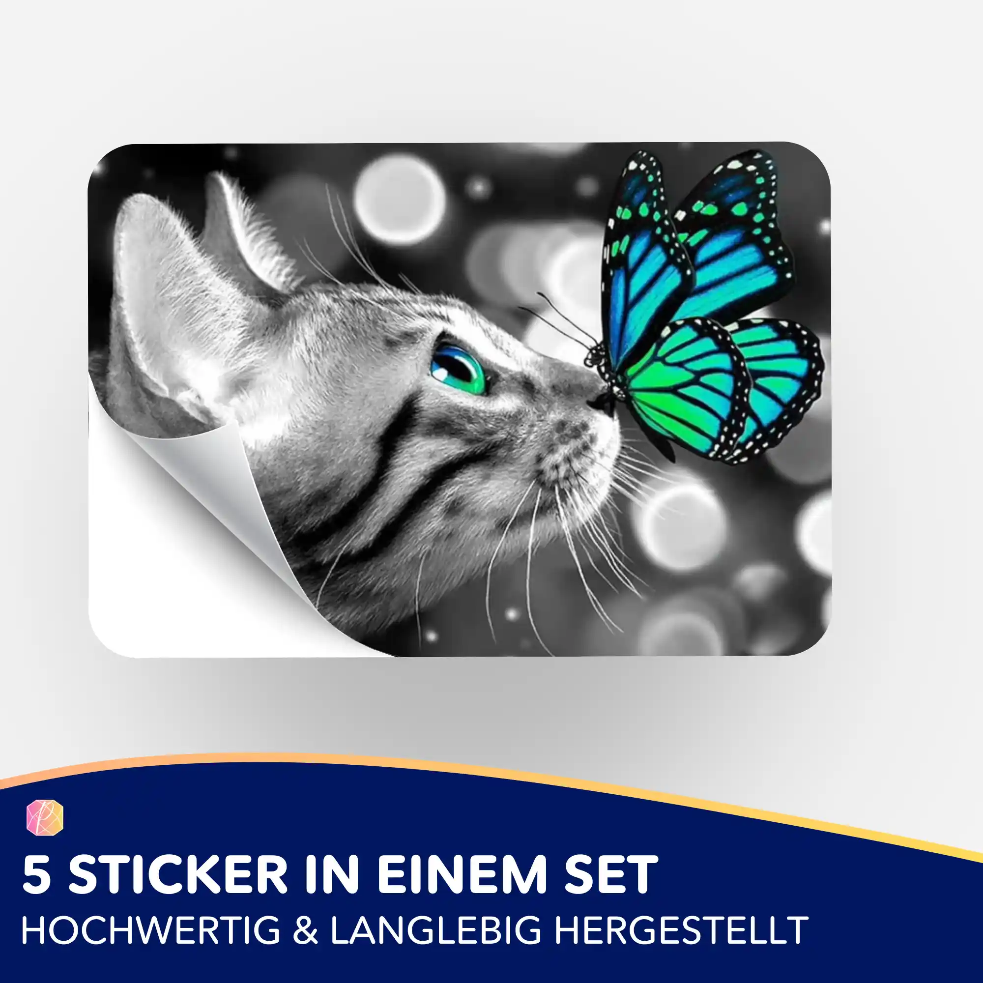 Aufkleber 5er-Set - Lovely Cat - Image 2