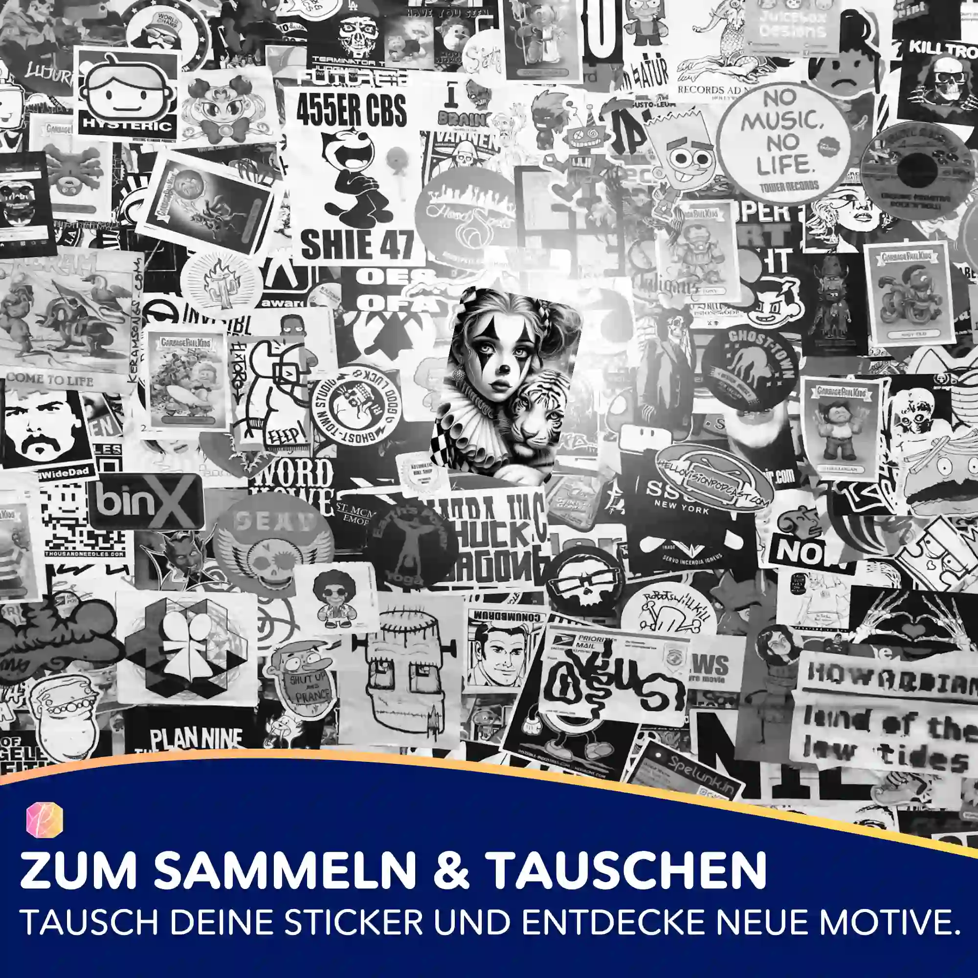 Aufkleber 5er-Set - Maskerade - Image 5