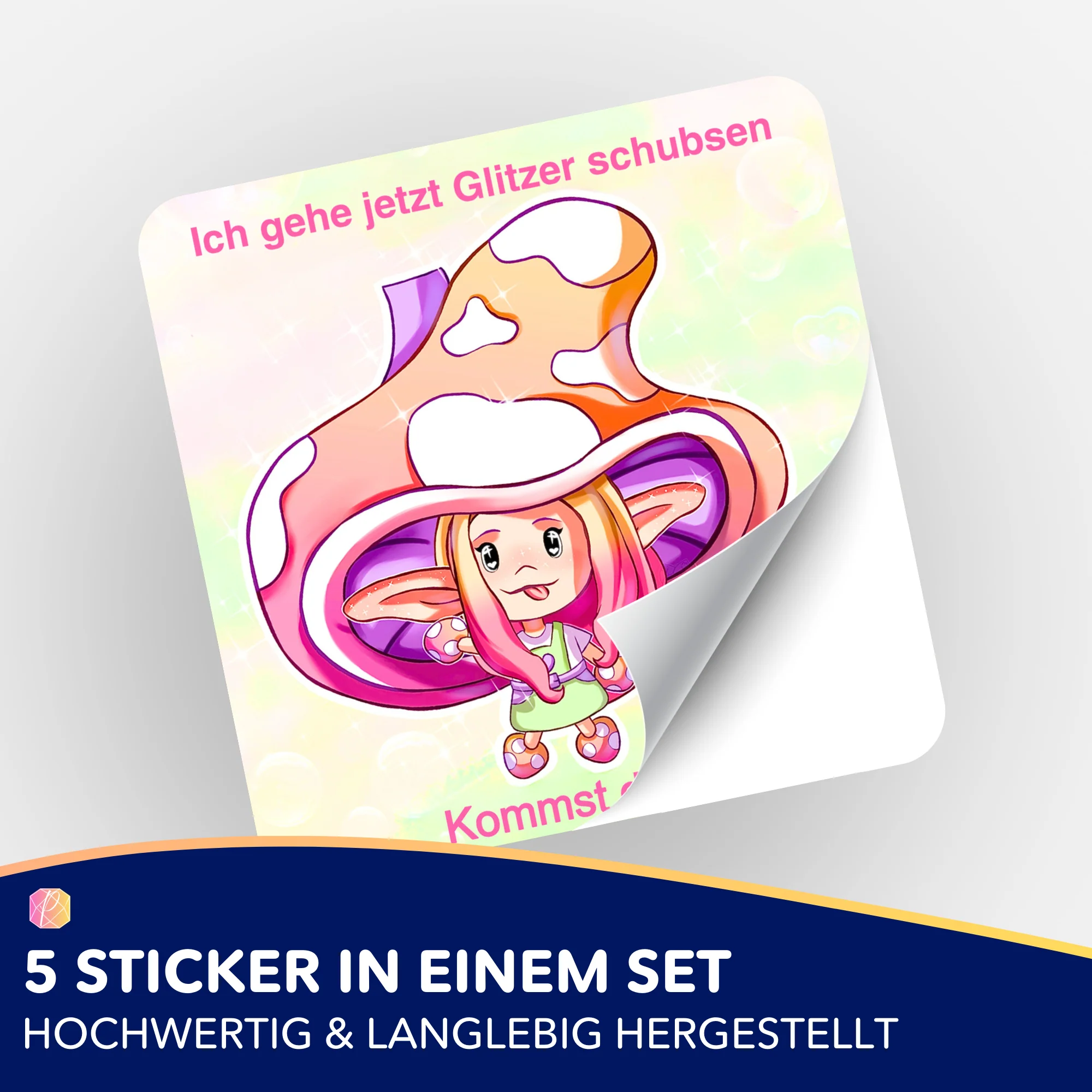 Aufkleber 5er-Set - Moni´s Special - Moni Shroomi - Image 2