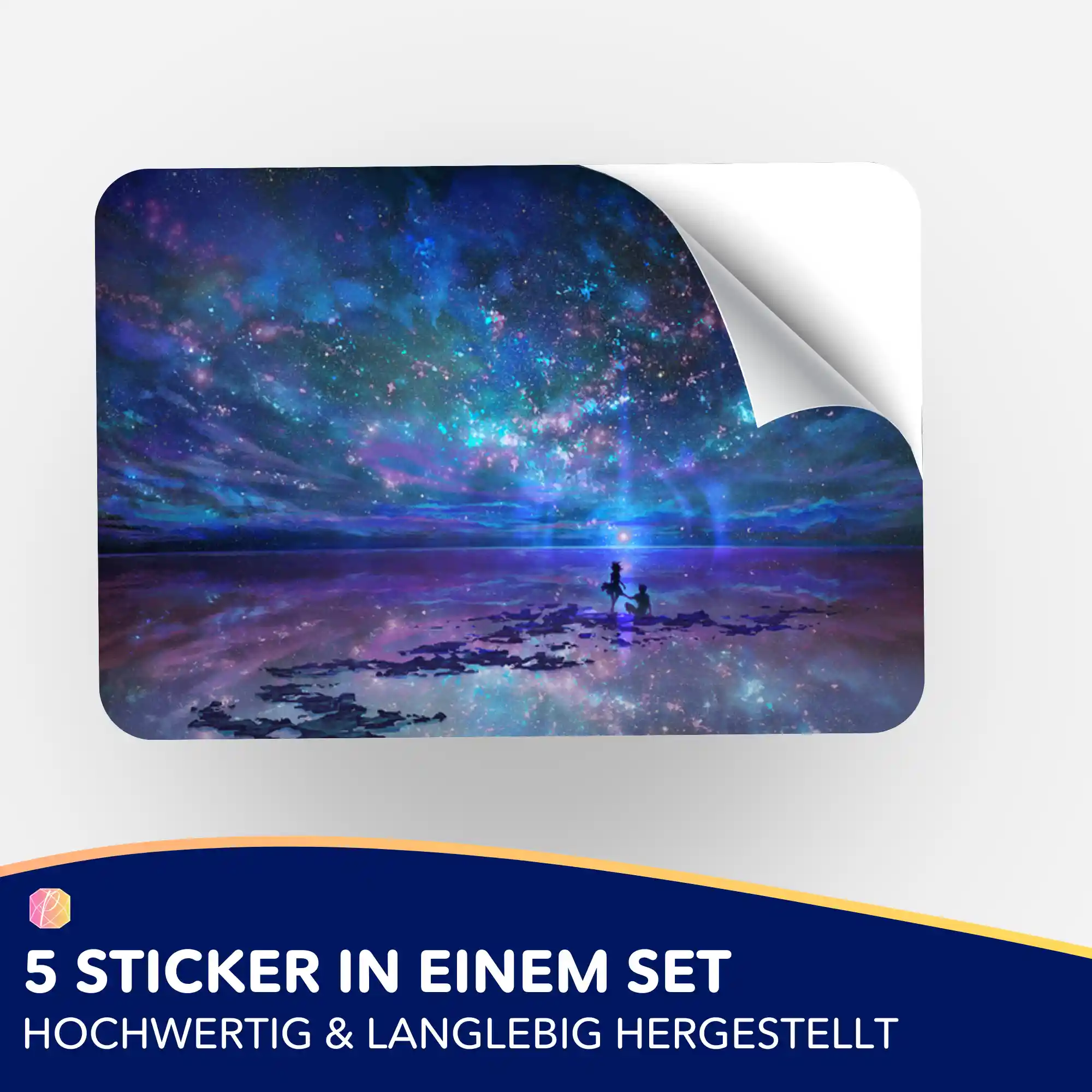 Aufkleber 5er-Set - Ozean trifft auf Universum MINI - Image 2