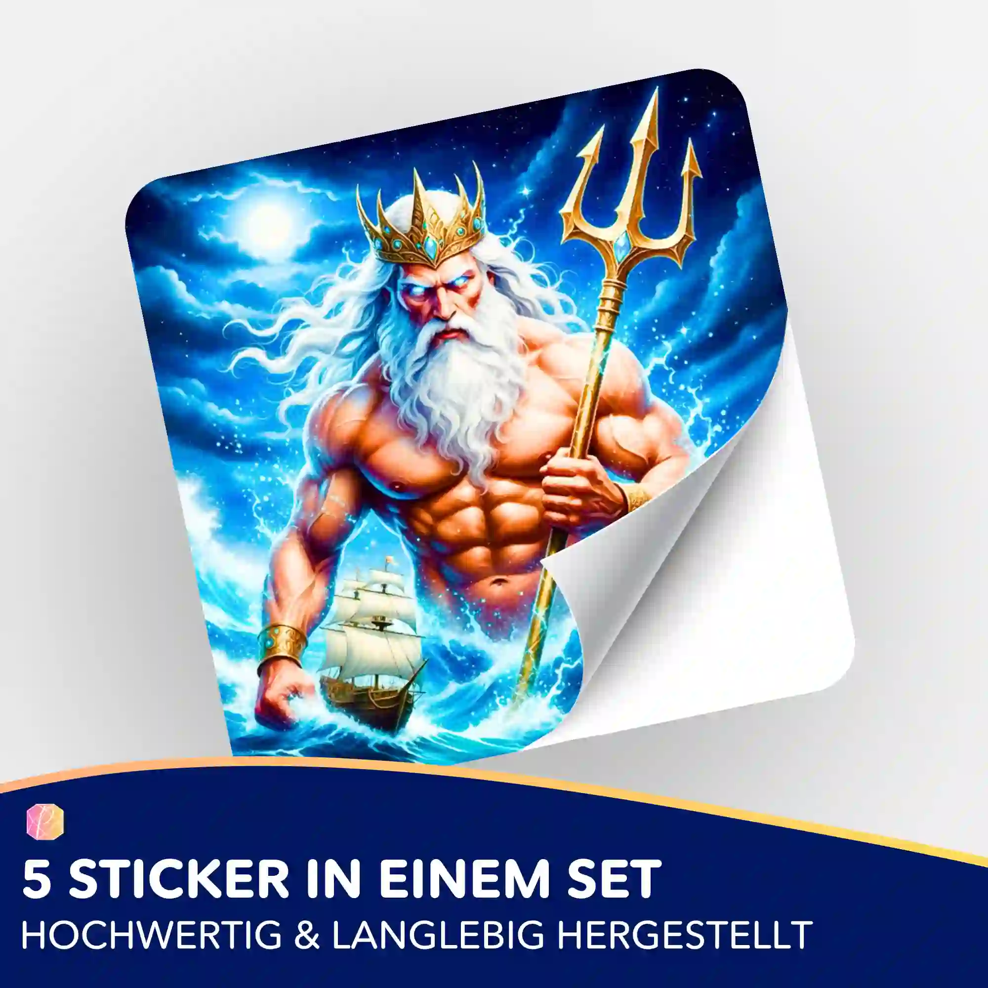 Aufkleber 5er-Set - Poseidon - Image 2