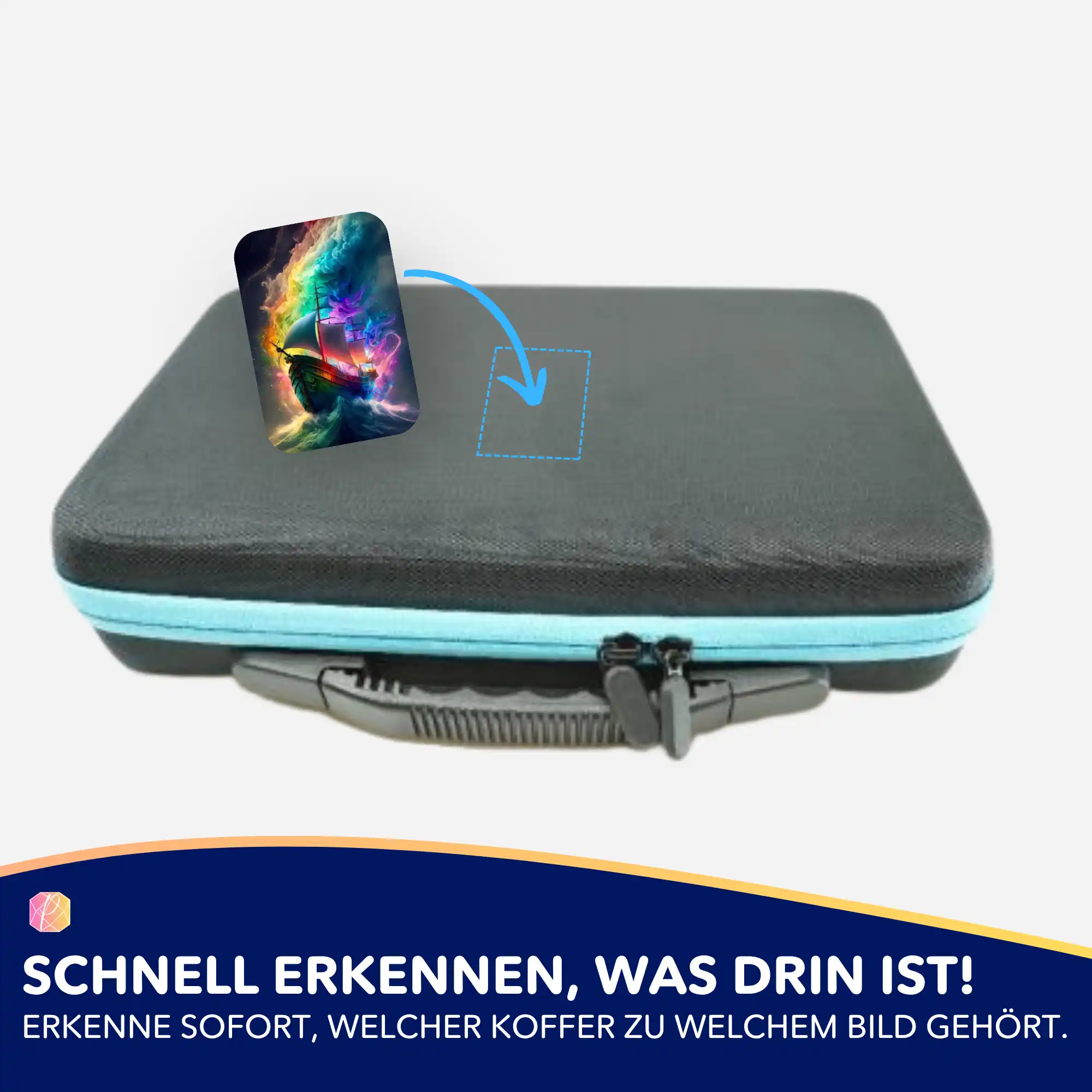 Aufkleber 5er-Set - Schiff im bunten Meer - Image 4