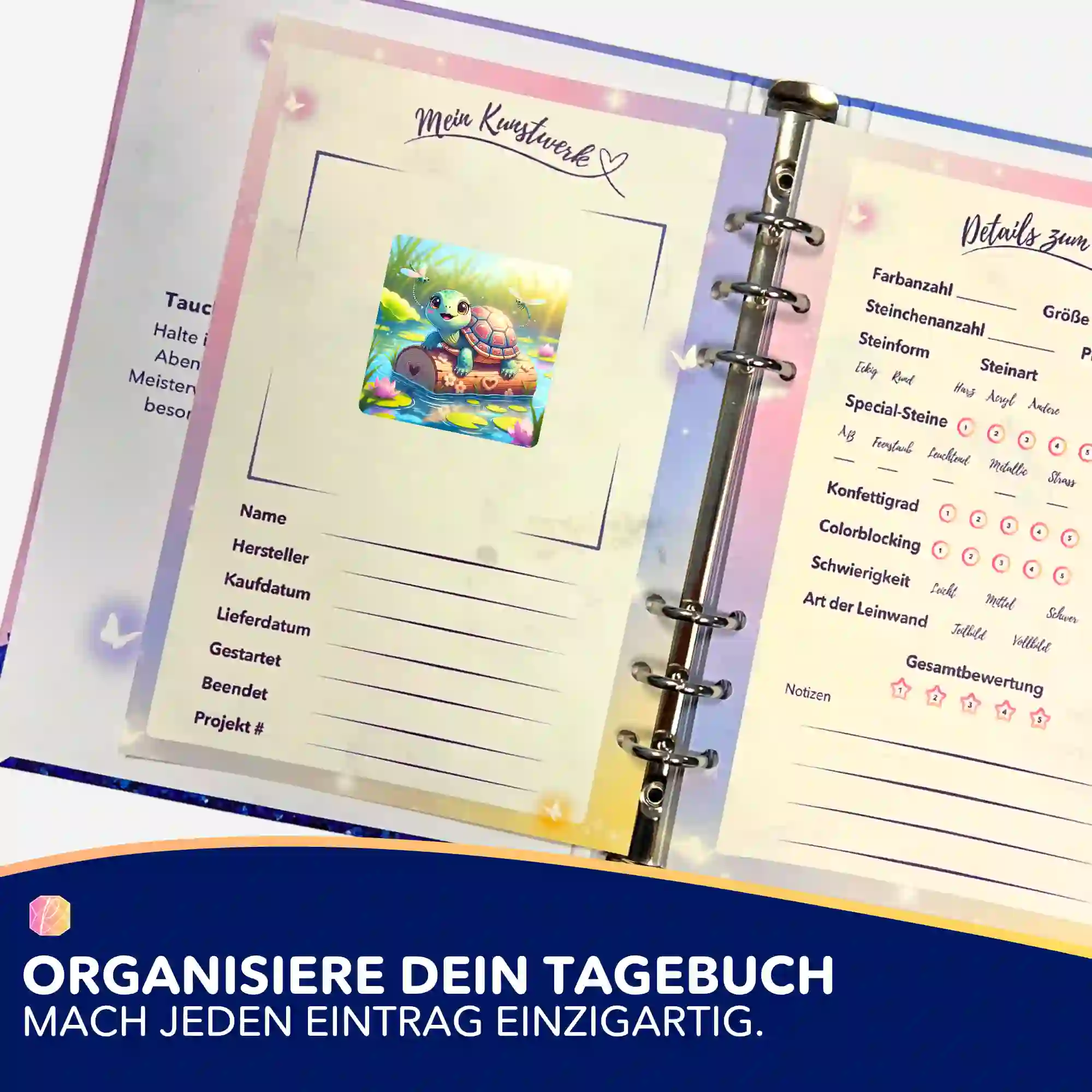 Aufkleber 5er-Set - Schildkrötenmädchen Karla - Image 3