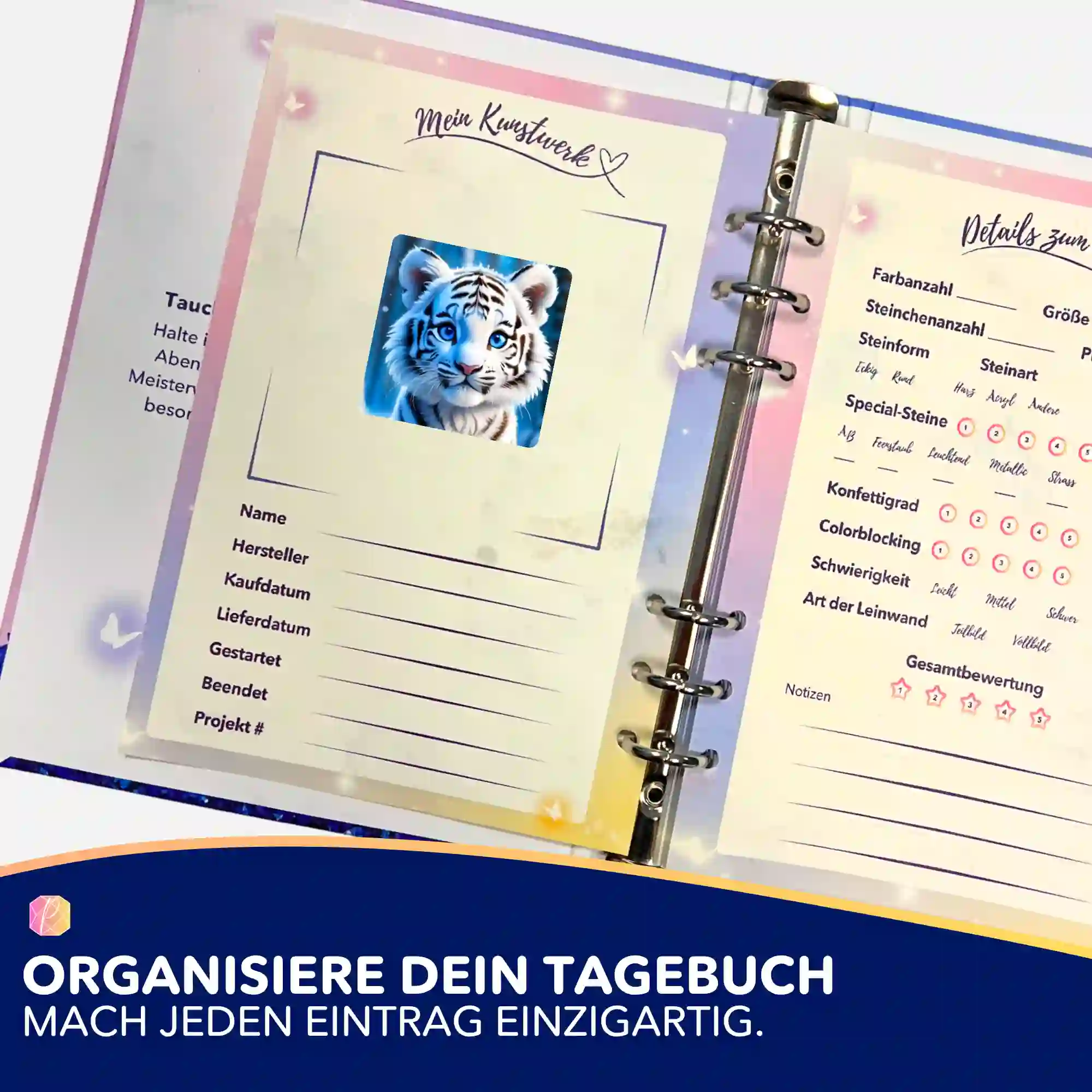 Aufkleber 5er-Set - Schneetigerbaby - Image 3
