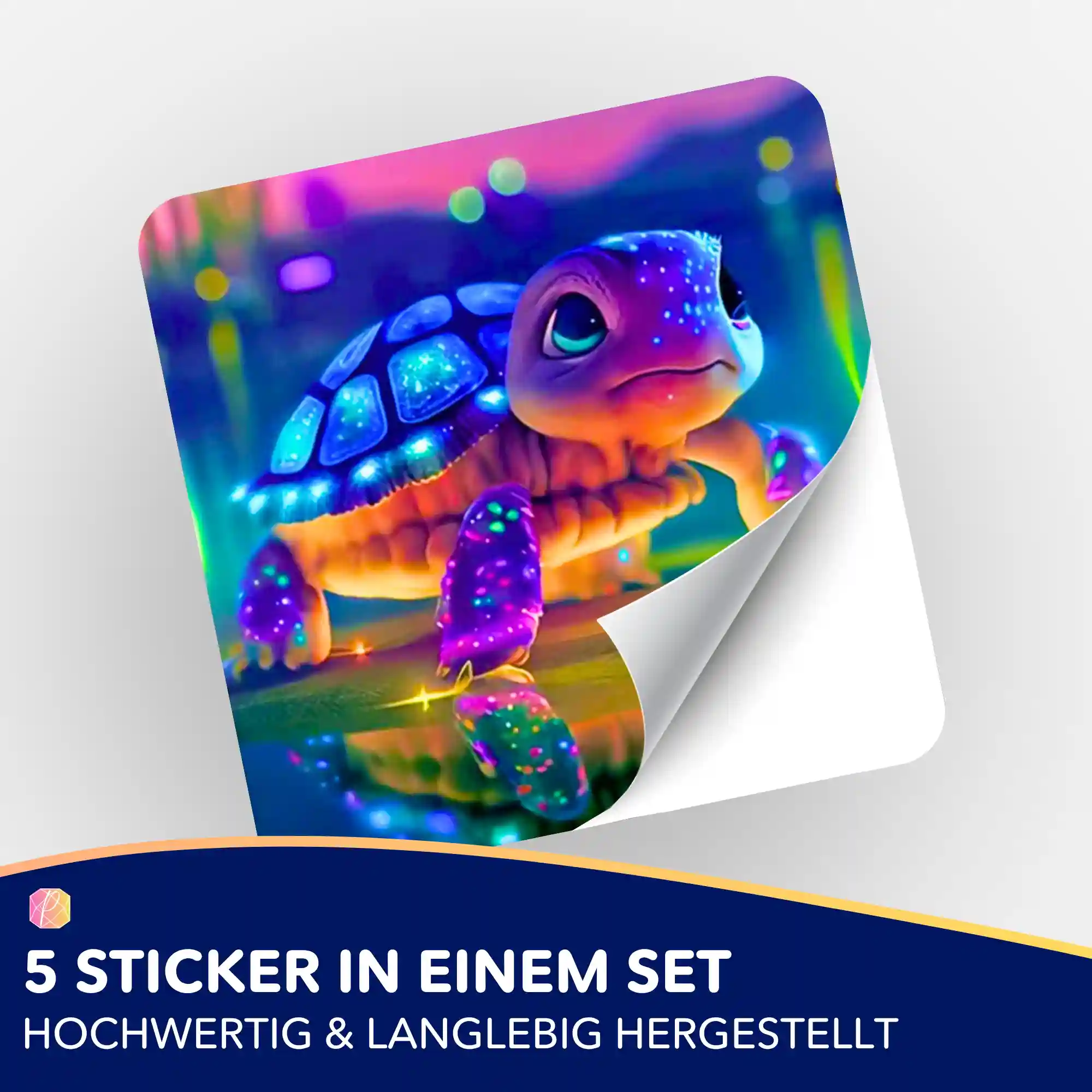 Aufkleber 5er-Set - Sparkling turtle - Image 2
