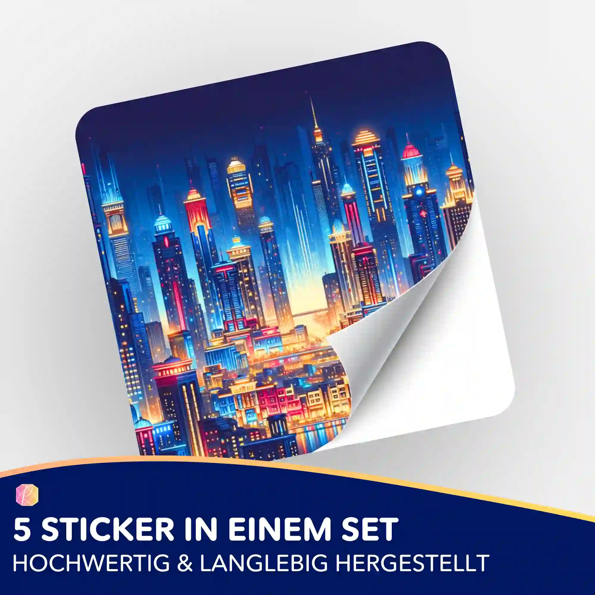 Aufkleber 5er-Set - Stadt der Lichter "Limited Edition" - Image 2