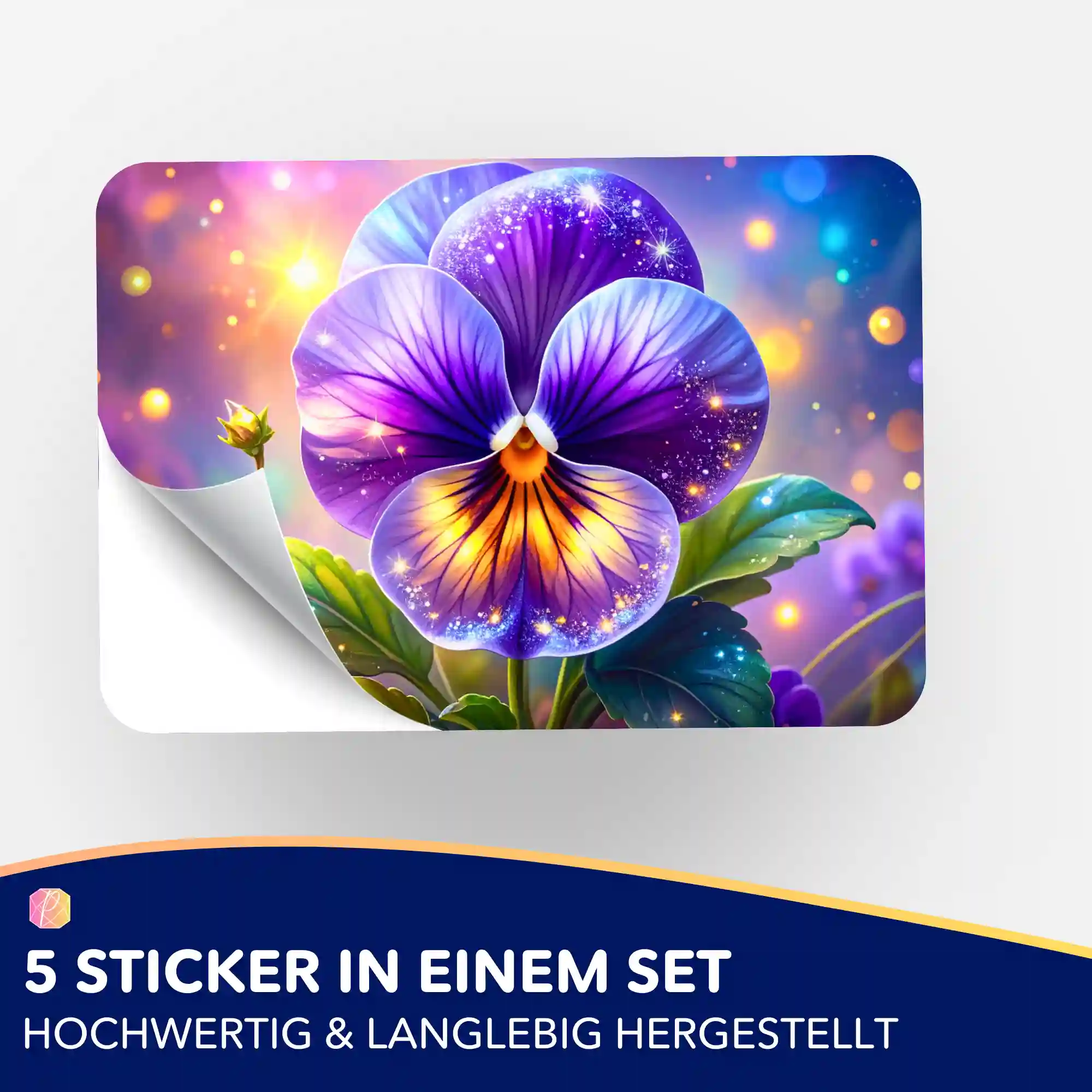 Aufkleber 5er-Set - Sternenveilchen - Image 2