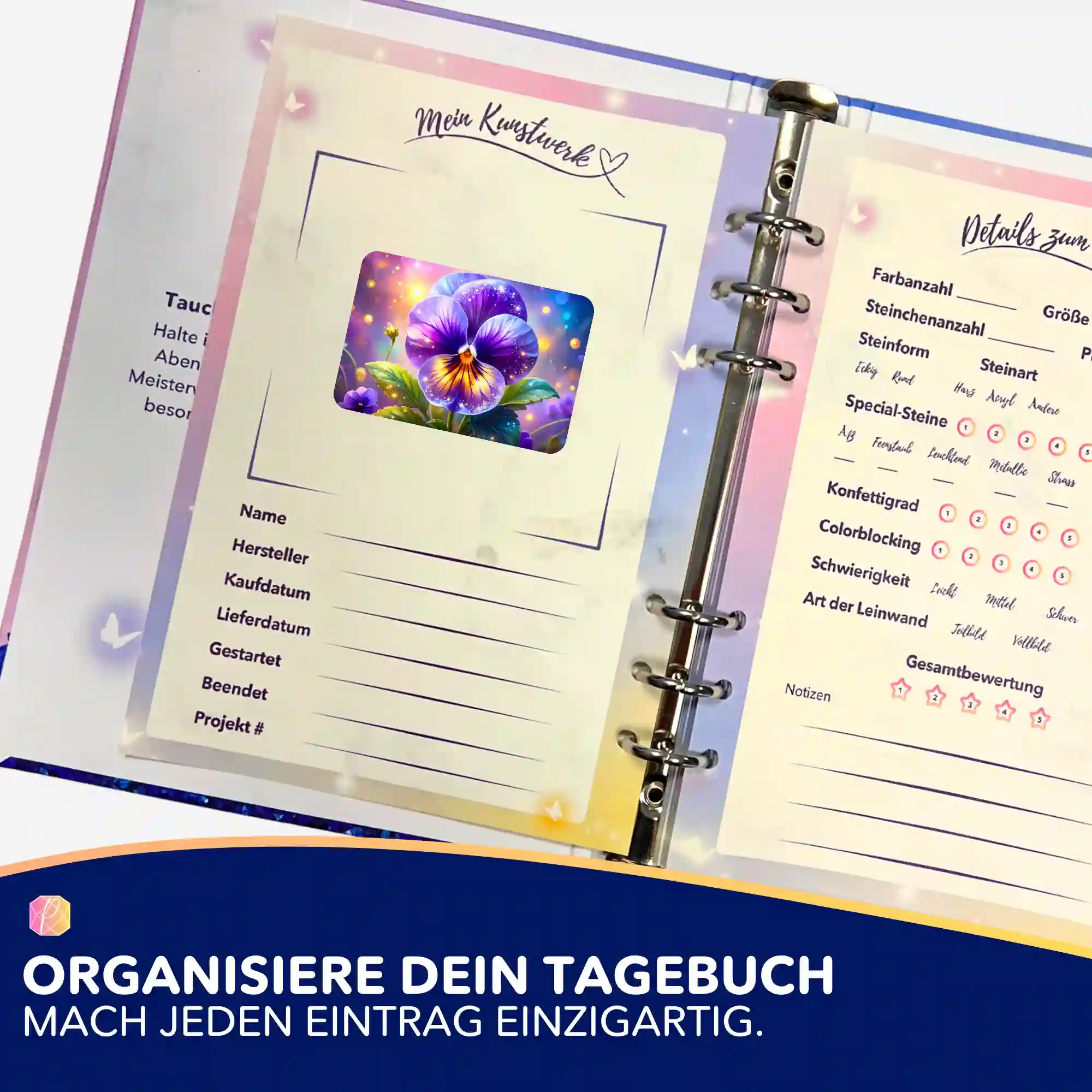 Aufkleber 5er-Set - Sternenveilchen - Image 3