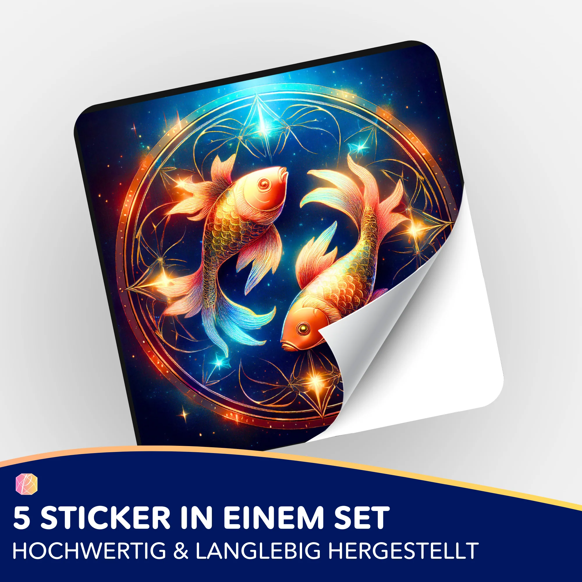 Aufkleber 5er-Set - Sternzeichen Fisch "Limited Edition" - Image 2