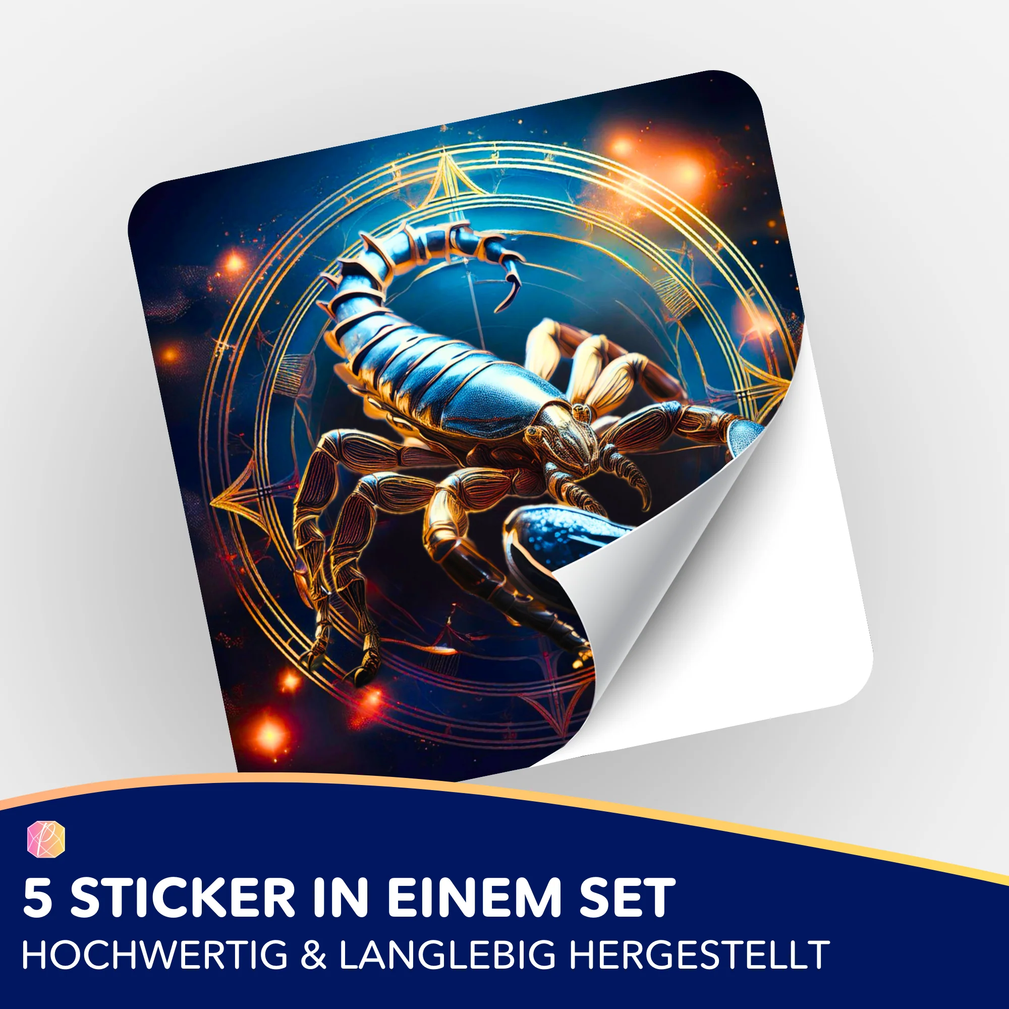 Aufkleber 5er-Set - Sternzeichen Skorpion "Limited Edition" - Image 2