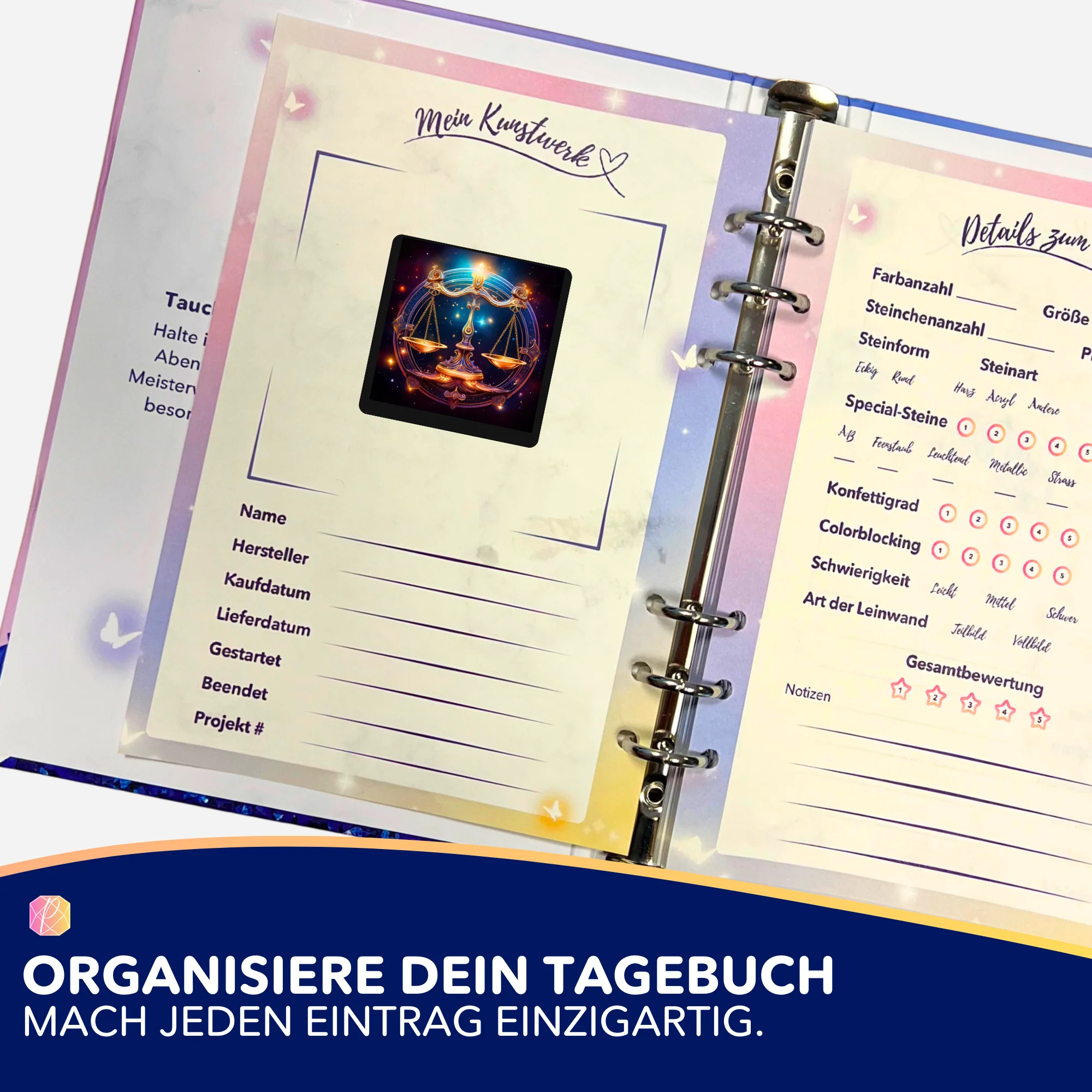 Aufkleber 5er-Set - Sternzeichen Waage "Limited Edition" - Image 3