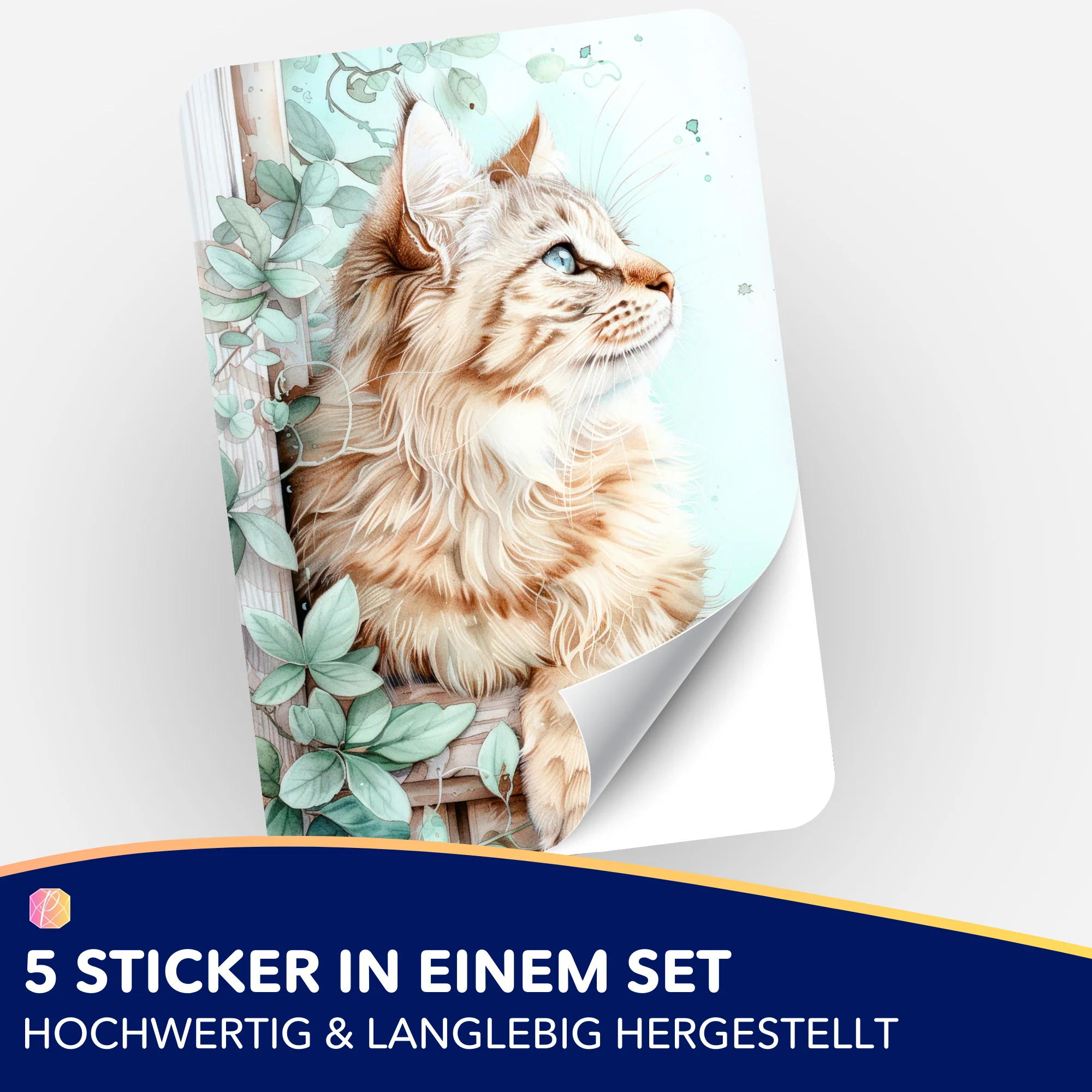 Aufkleber 5er-Set - Susen Pfifferling - Kater Cosimo - Image 2