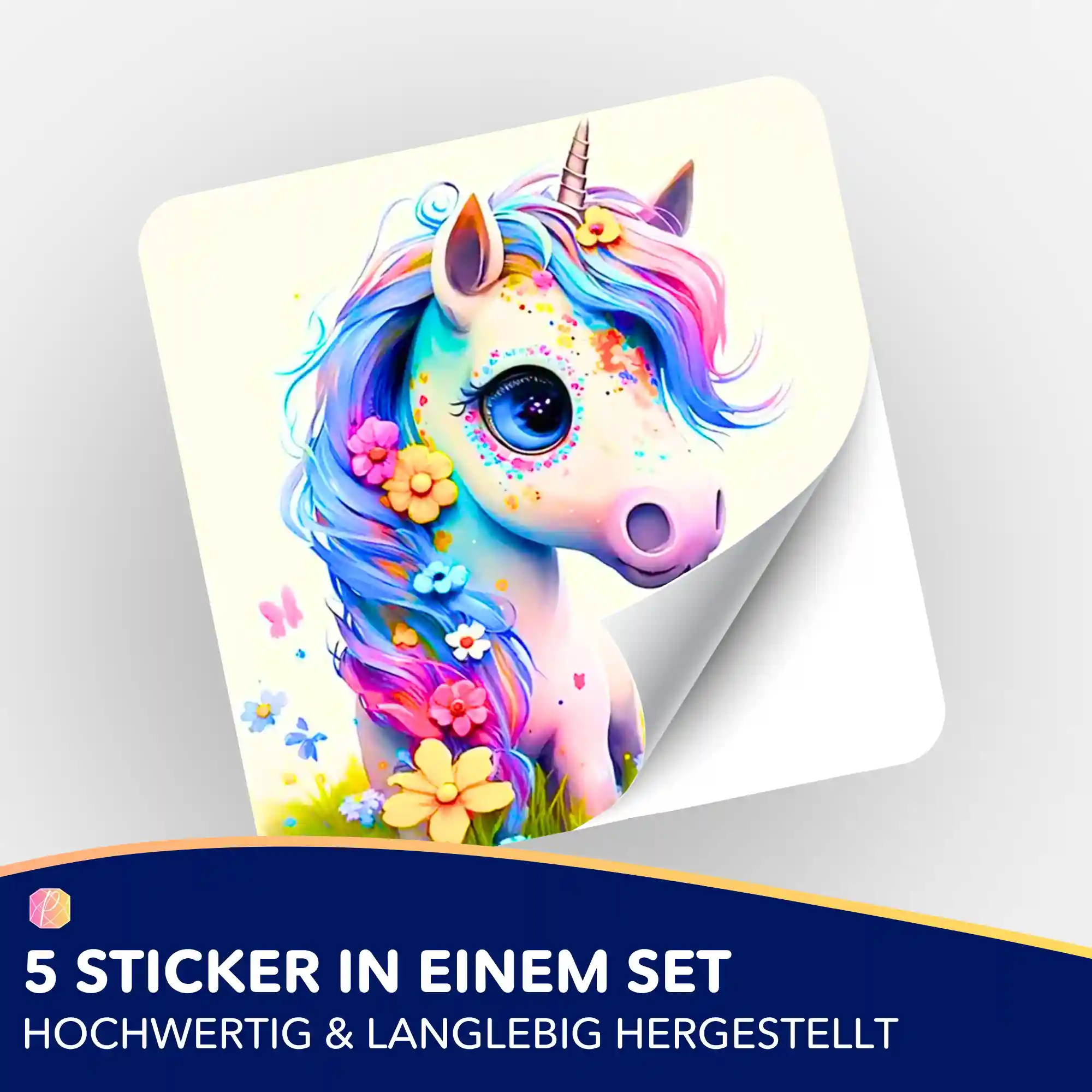 Aufkleber 5er-Set - Süßes Einhorn - Image 2