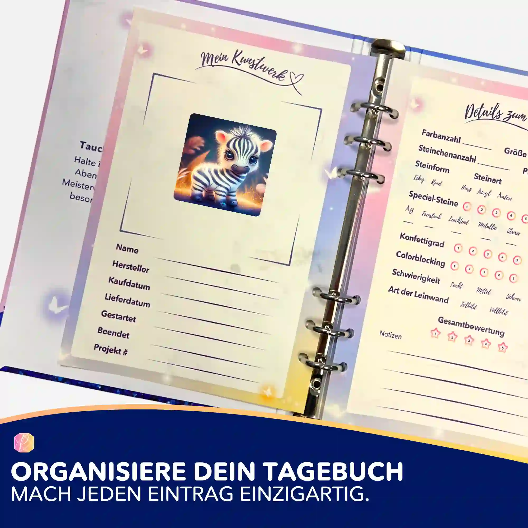 Aufkleber 5er-Set - Süsses Zebrababy - Image 3